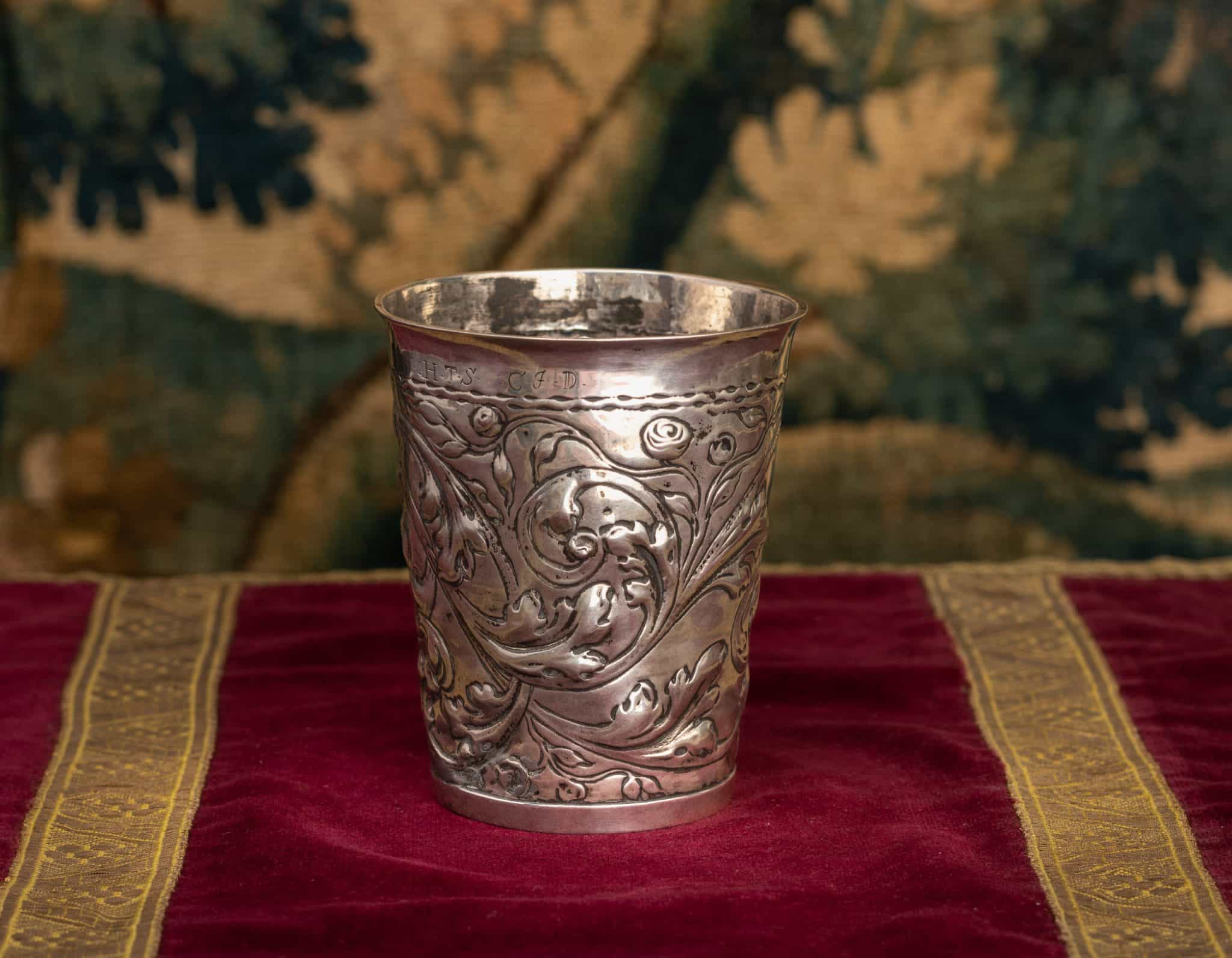 17th century silver beaker