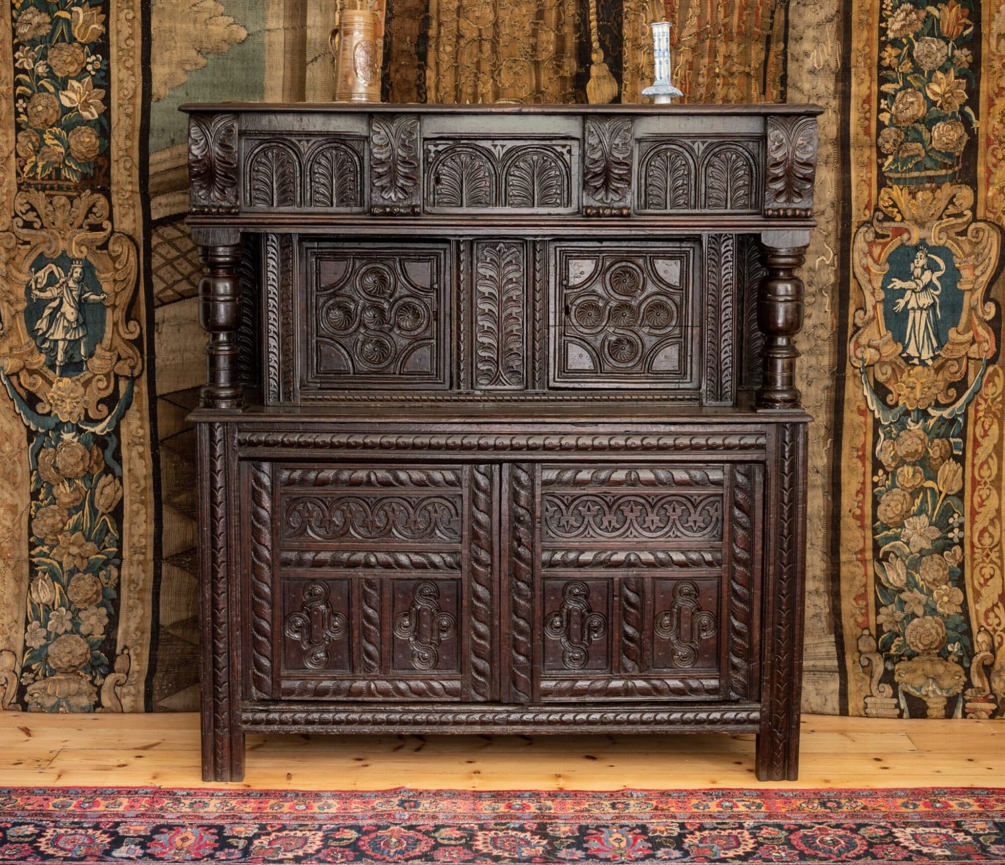 James I joined oak press cupboard