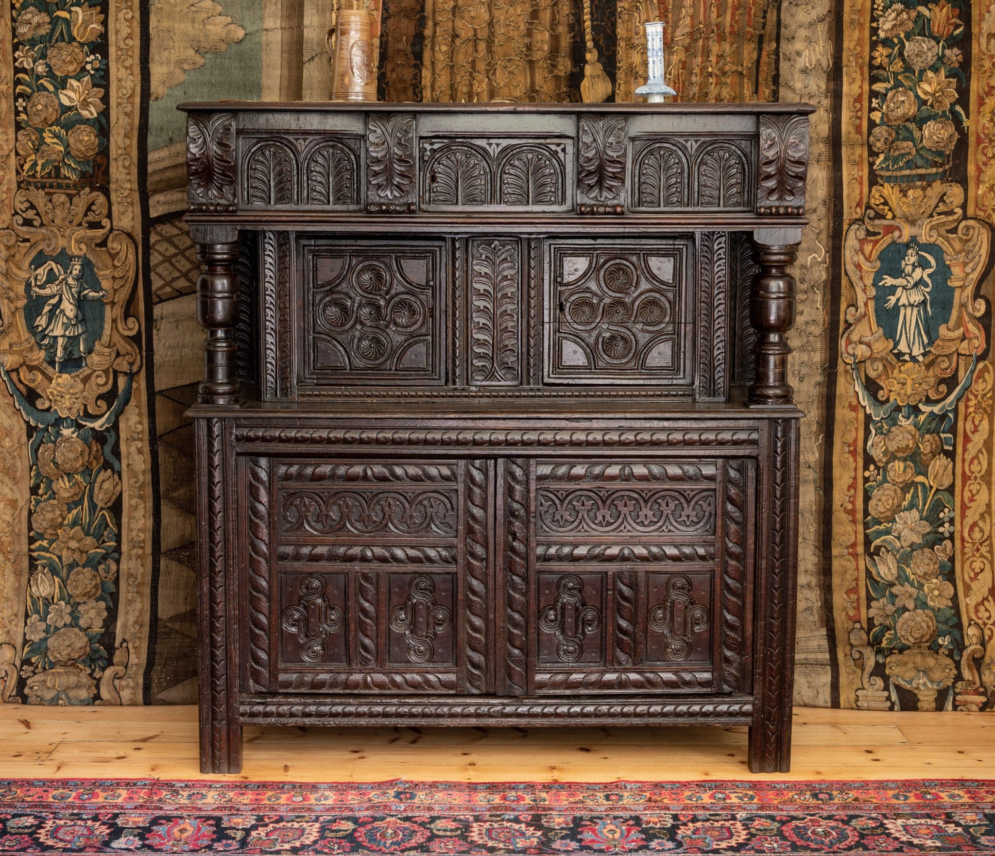 James I joined oak press cupboard