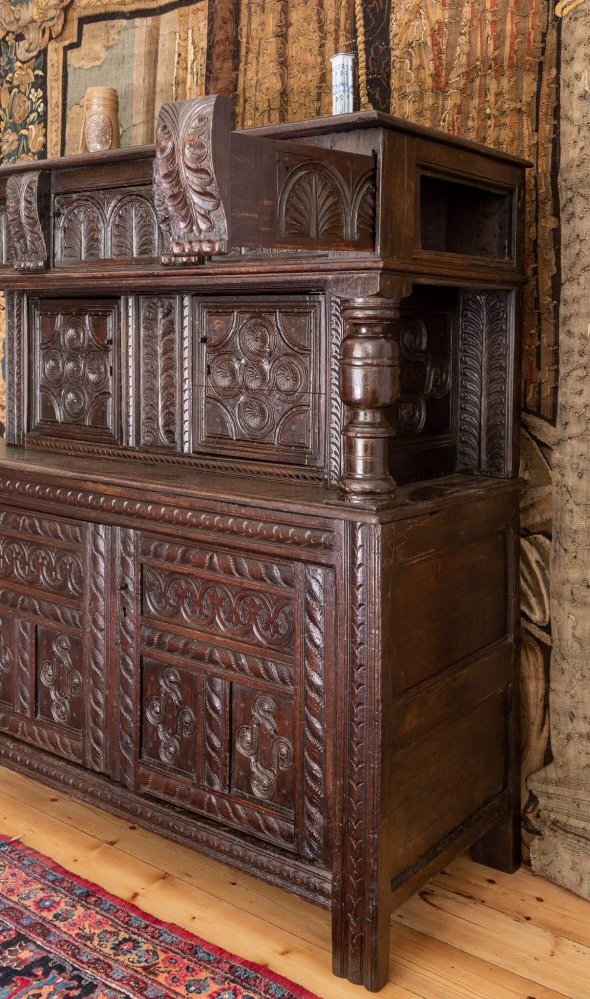 James I joined oak press cupboard