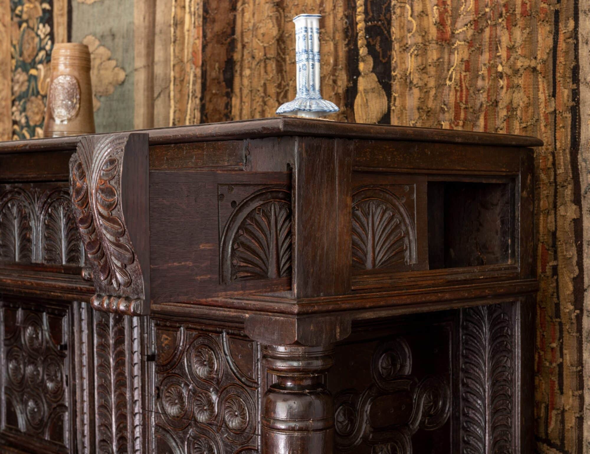 James I joined oak press cupboard