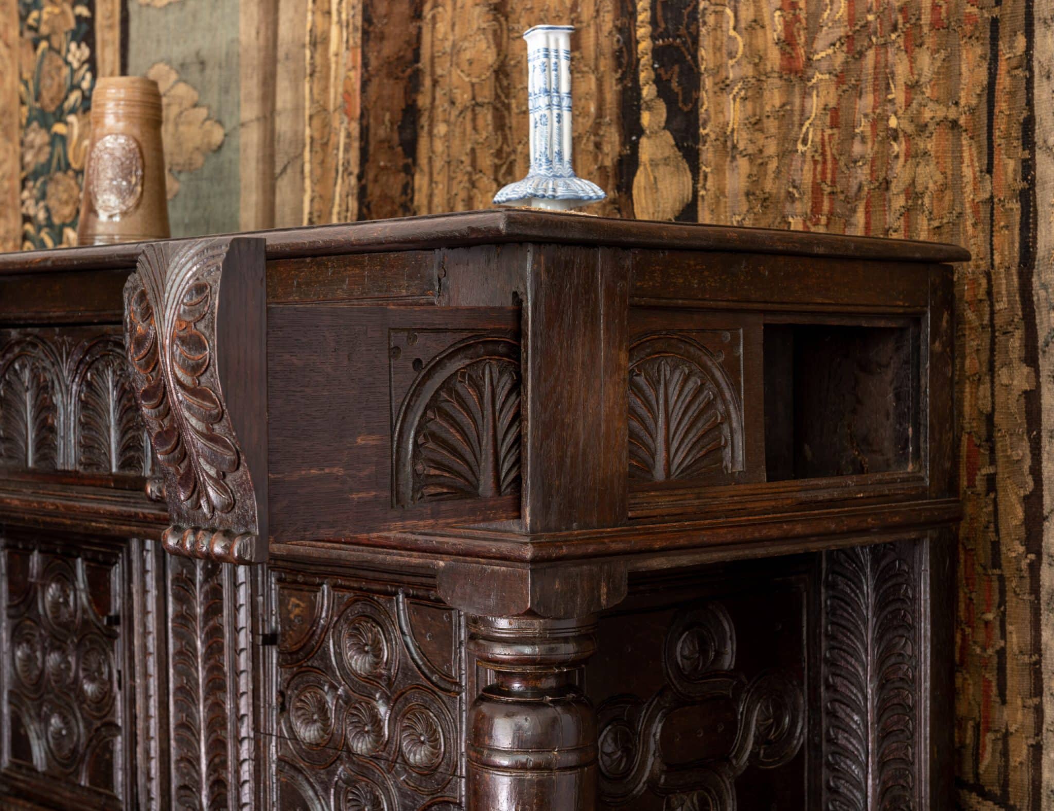 James I joined oak press cupboard