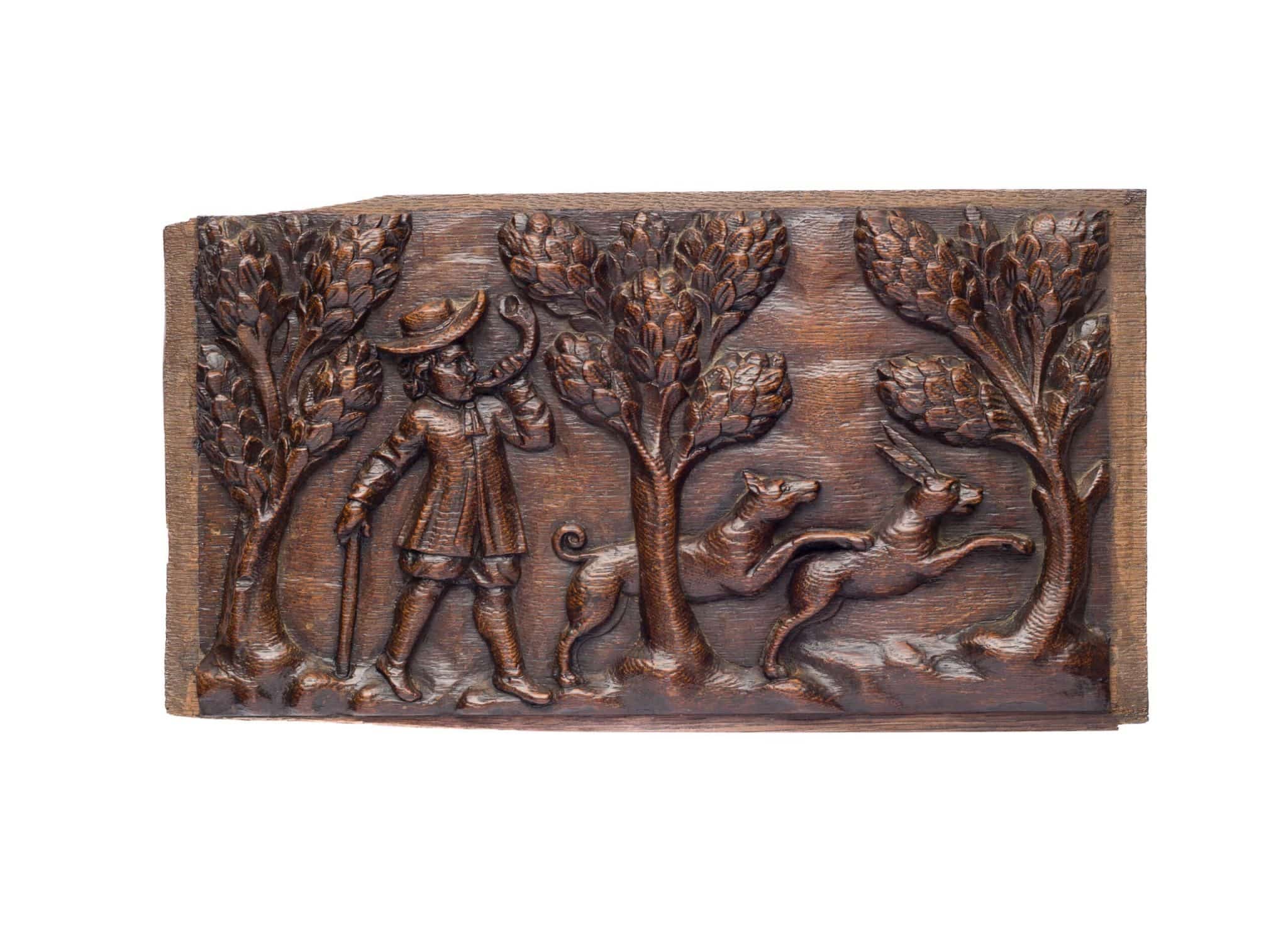 Pair of Dutch hunting panels