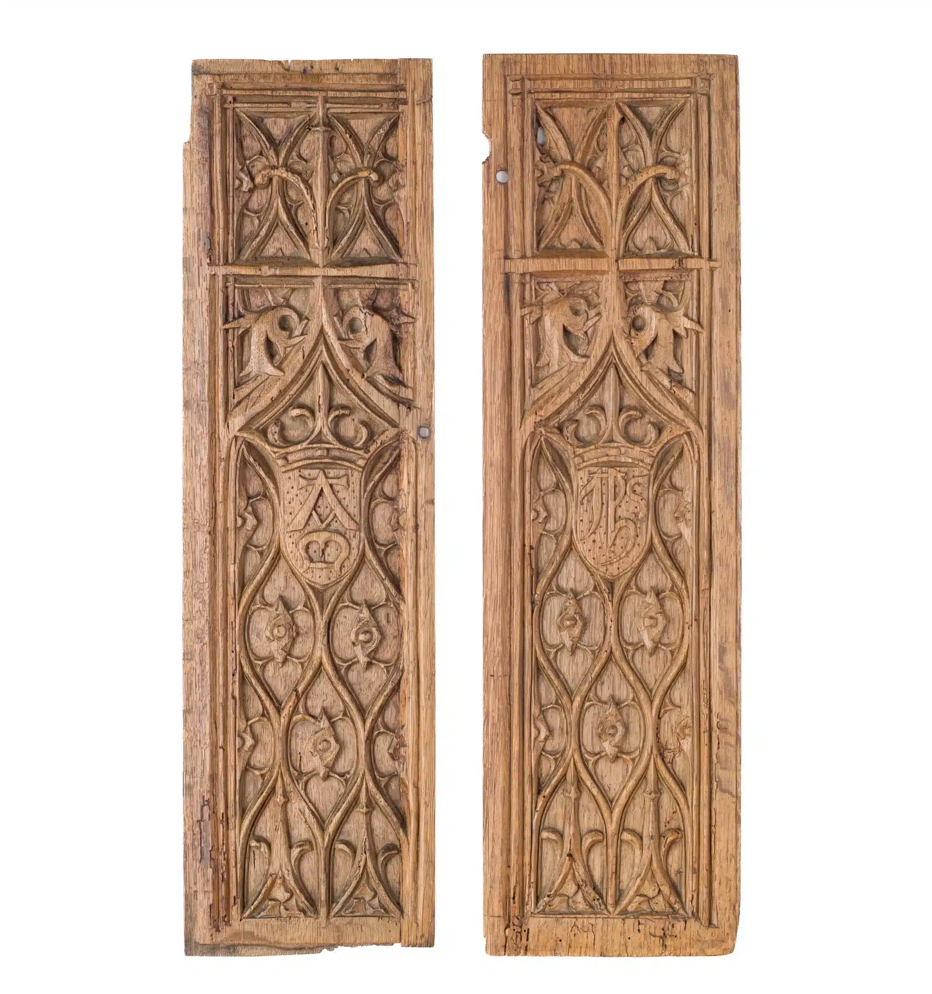 French Gothic carved panels