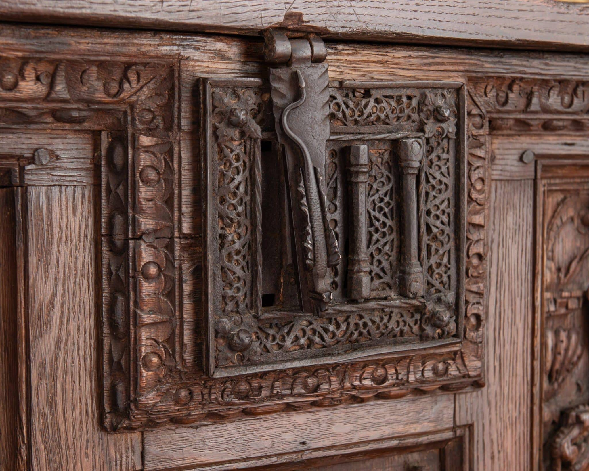Renaissance Oak Carved Chest