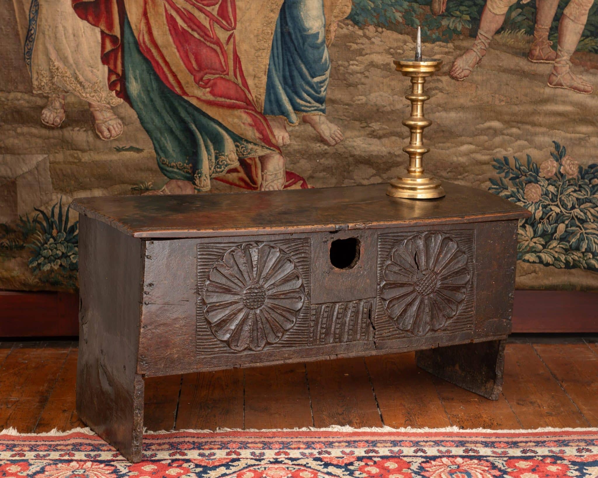 Henry VIII Oak Boarded Chest