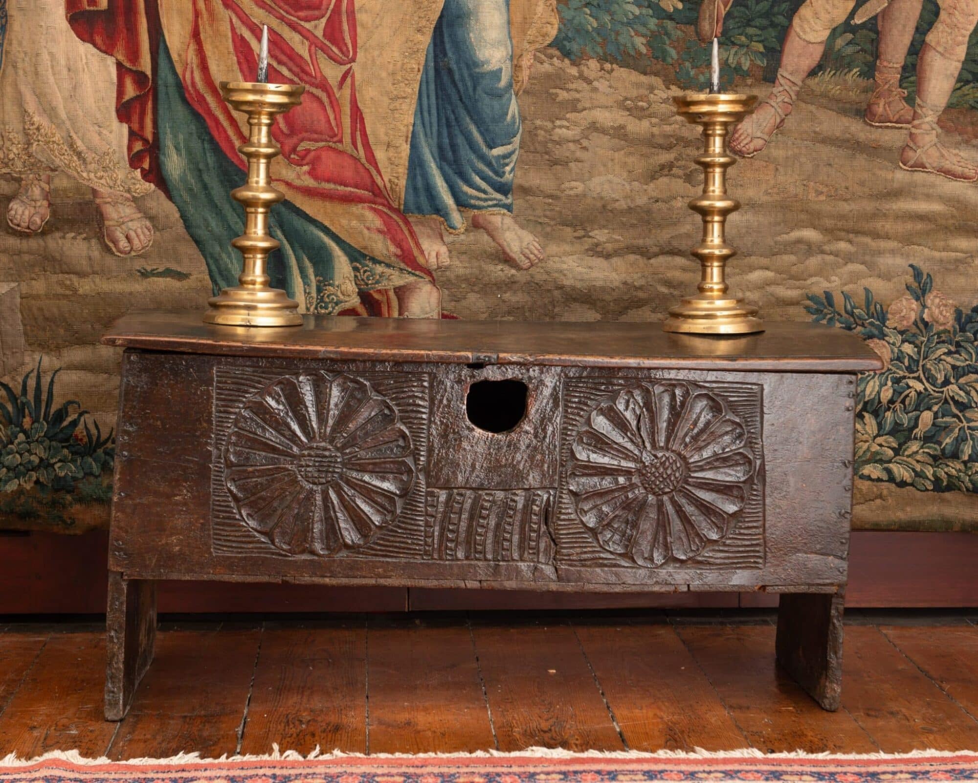 Henry VIII Oak Boarded Chest