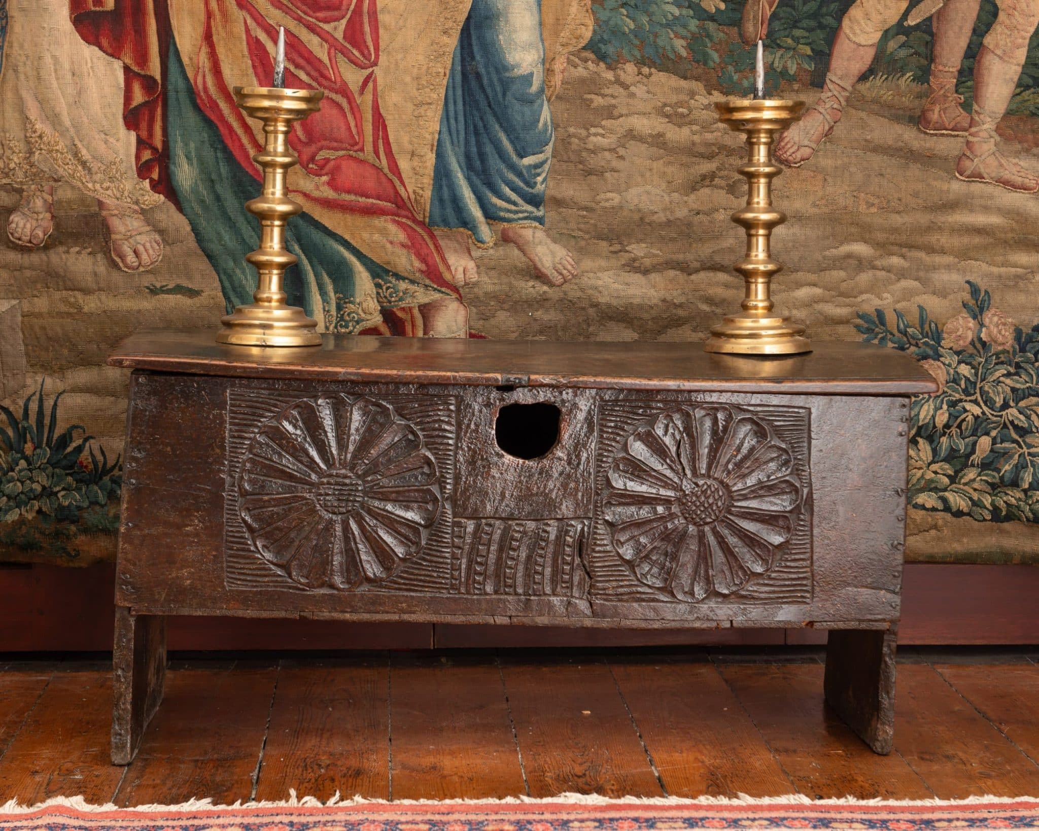 Henry VIII Oak Boarded Chest