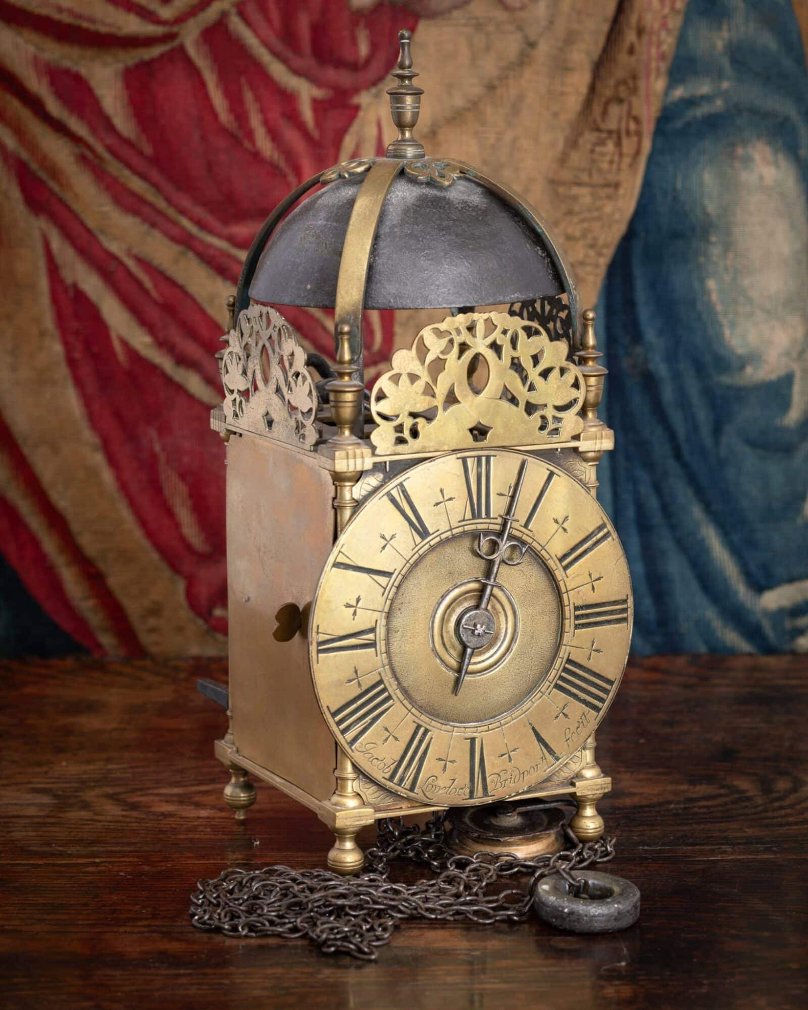 Early 18th Century lantern clock by Jacob Lovelace of Exeter