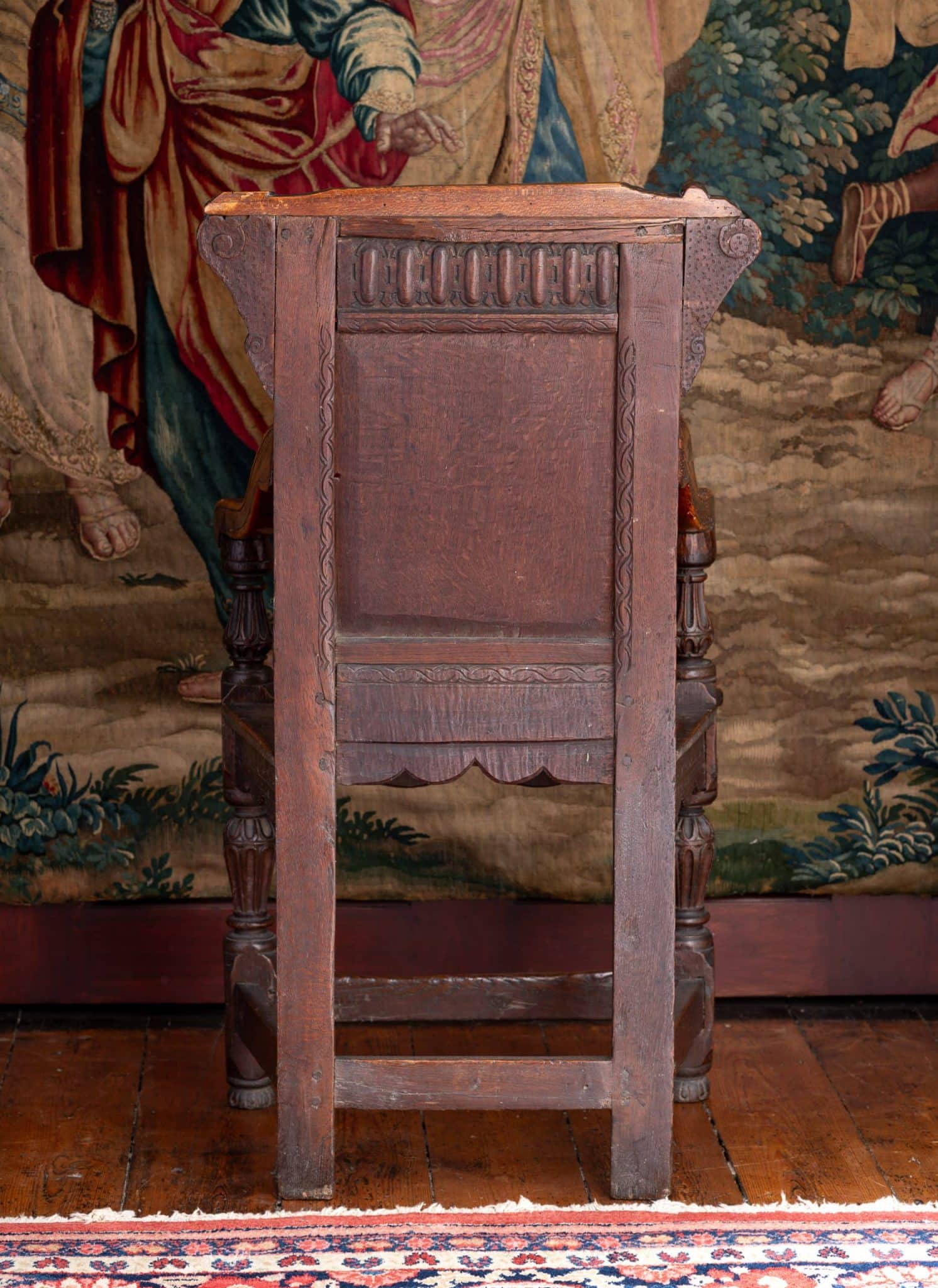 Elizabeth I Oak and Fruitwood Inlaid Armchair