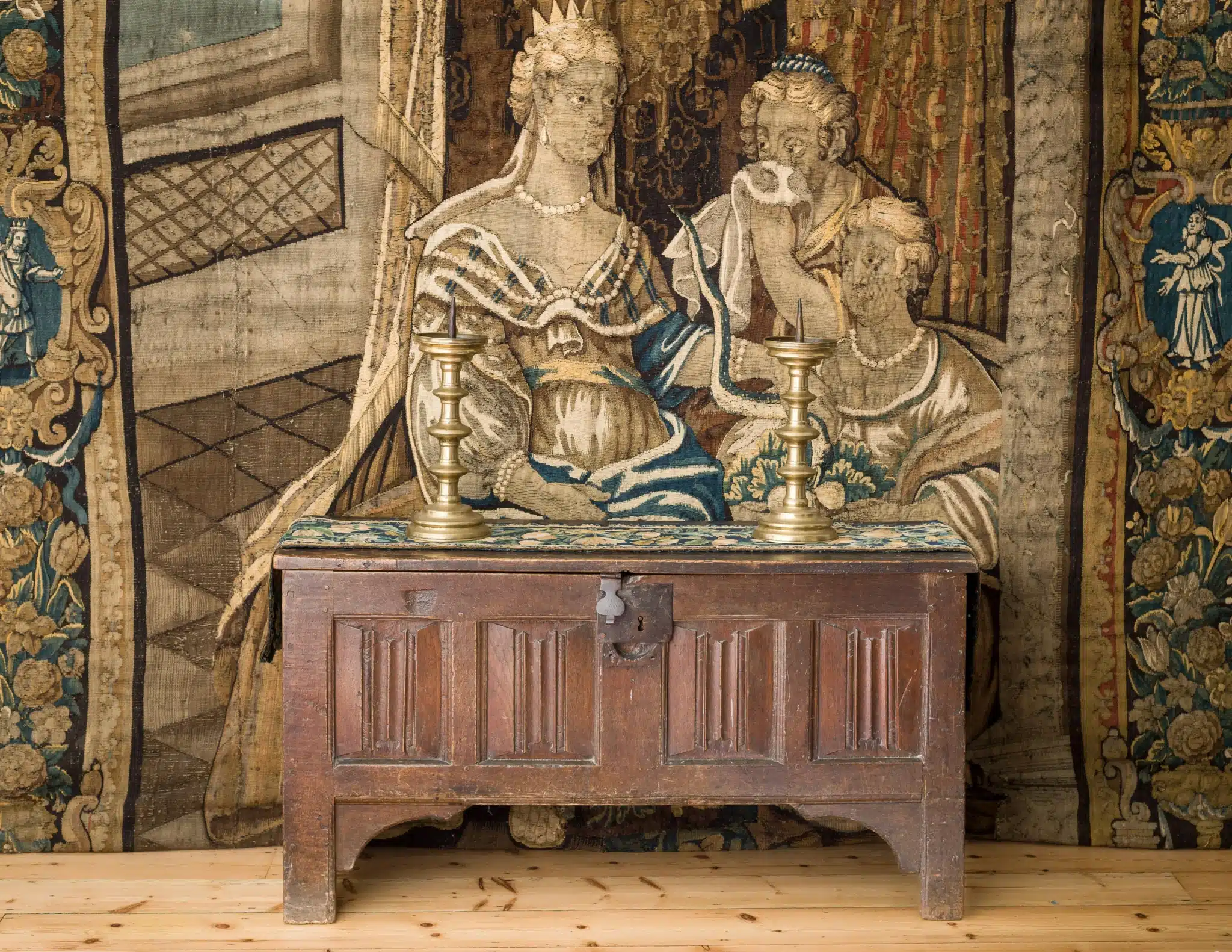 Henry VIII Oak Linenfold Chest