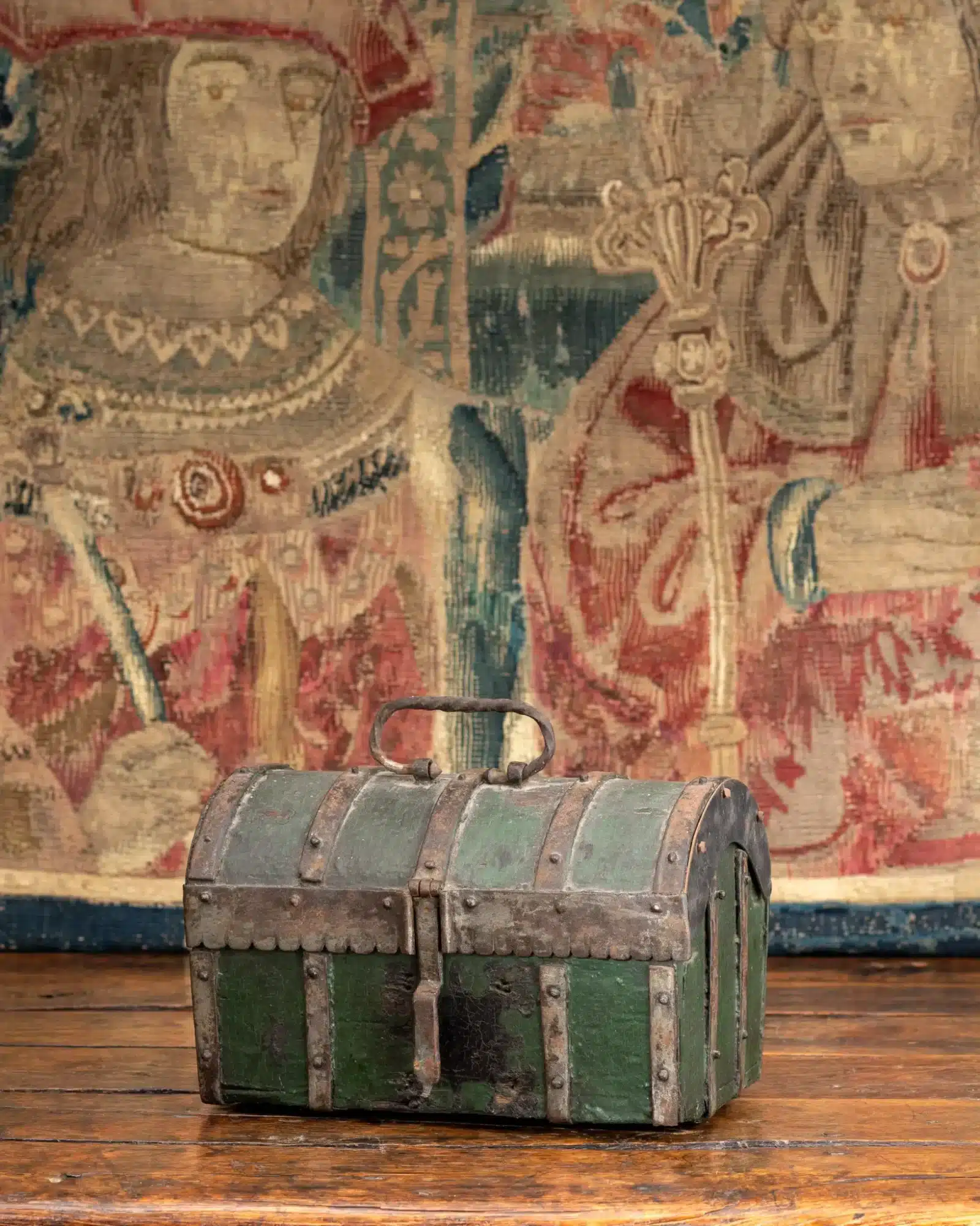 Late Gothic Oak and Iron-Bound Casket