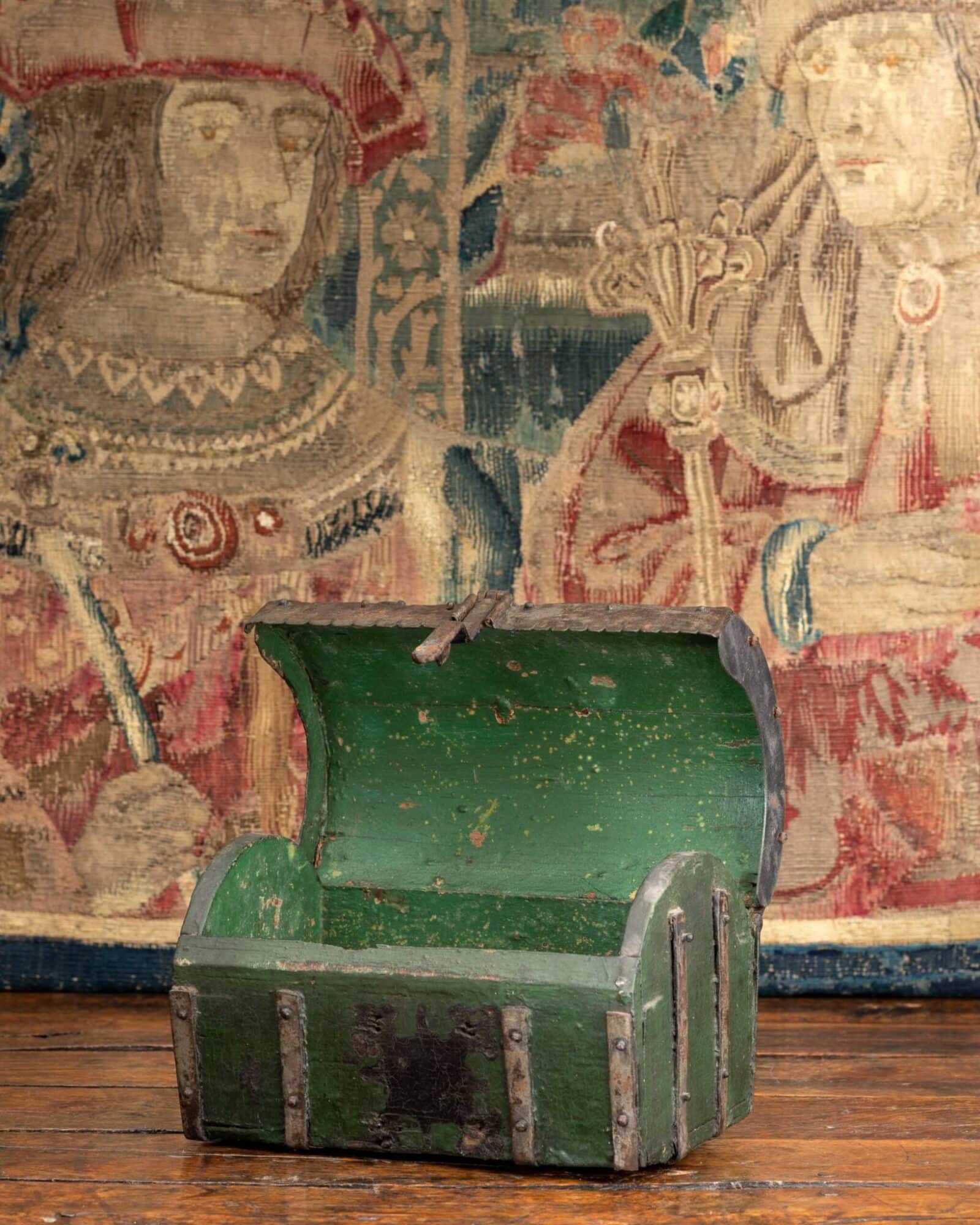 Late Gothic Oak and Iron-Bound Casket