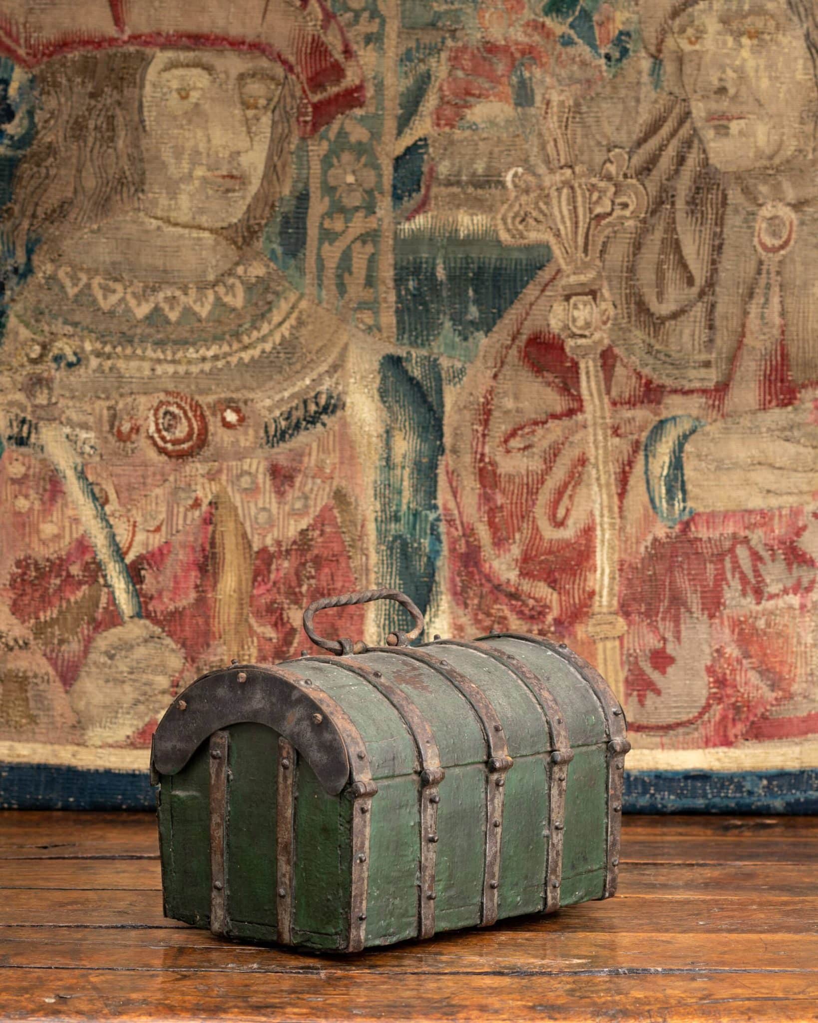 Late Gothic Oak and Iron-Bound Casket