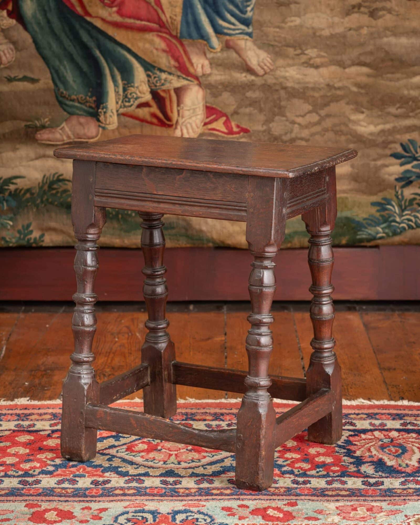 Charles II Joined Oak Stool