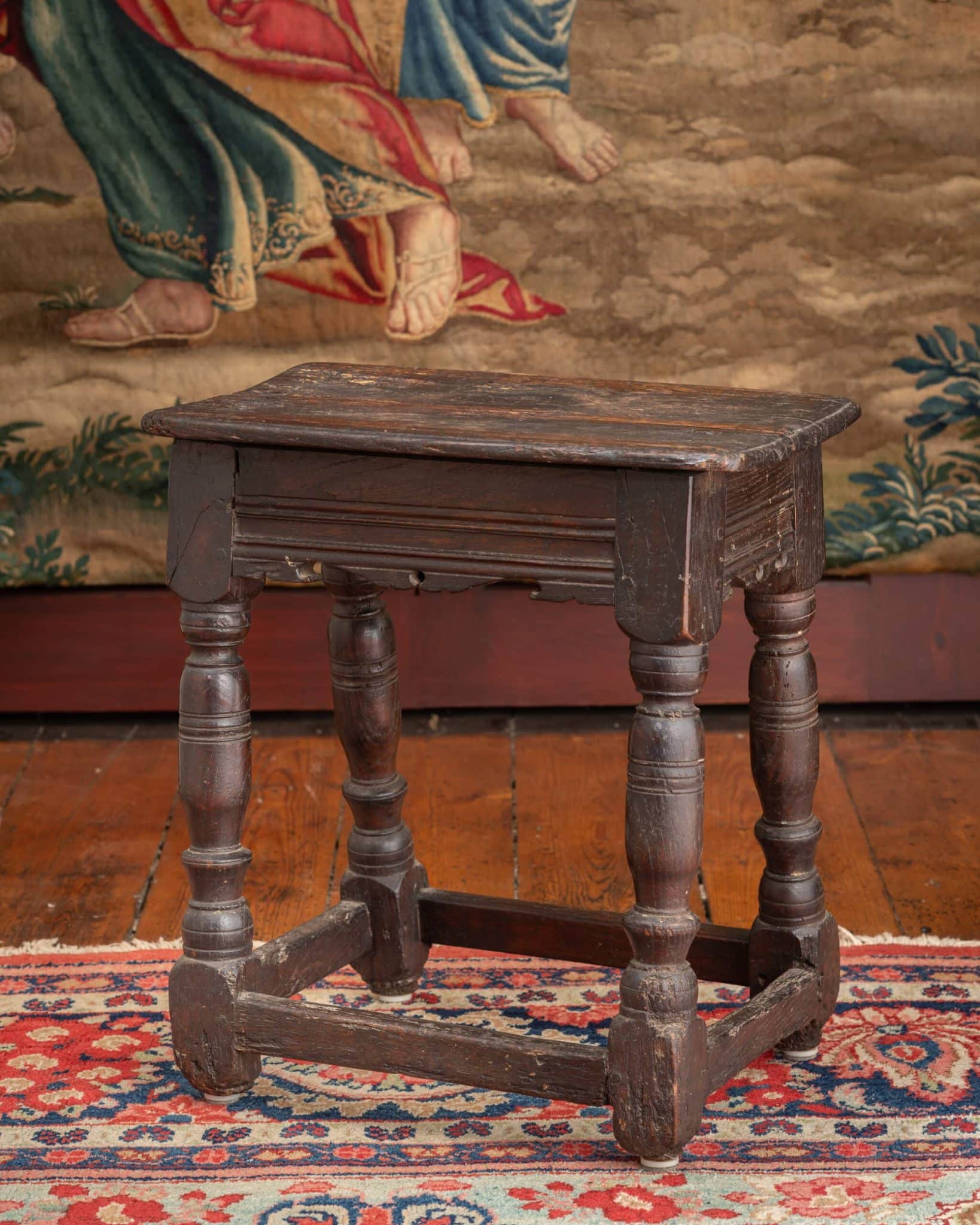 Charles I joined oak stool