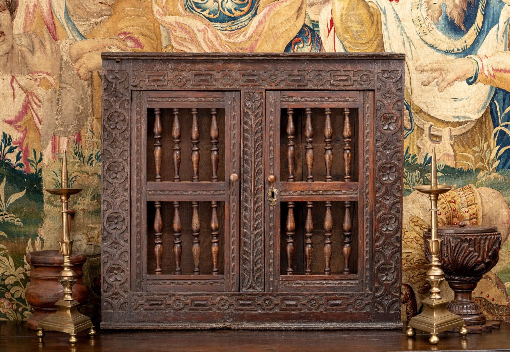 Charles I mural livery cupboard