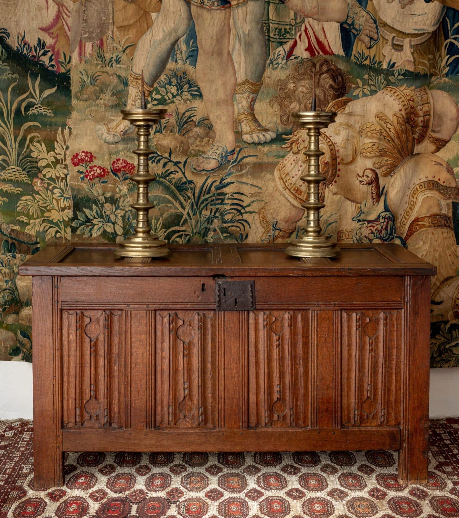 Henry VIII / Edward VI Joined Oak Linenfold Chest