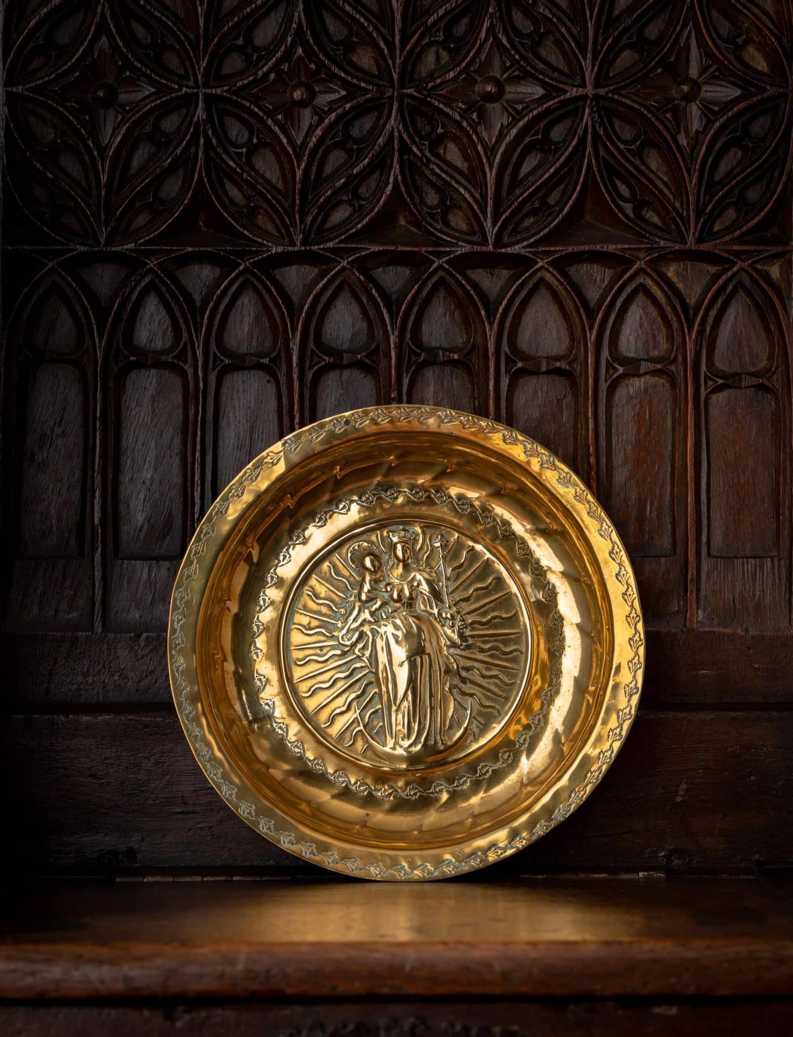 Renaissance Nuremberg Brass Alms Bowl