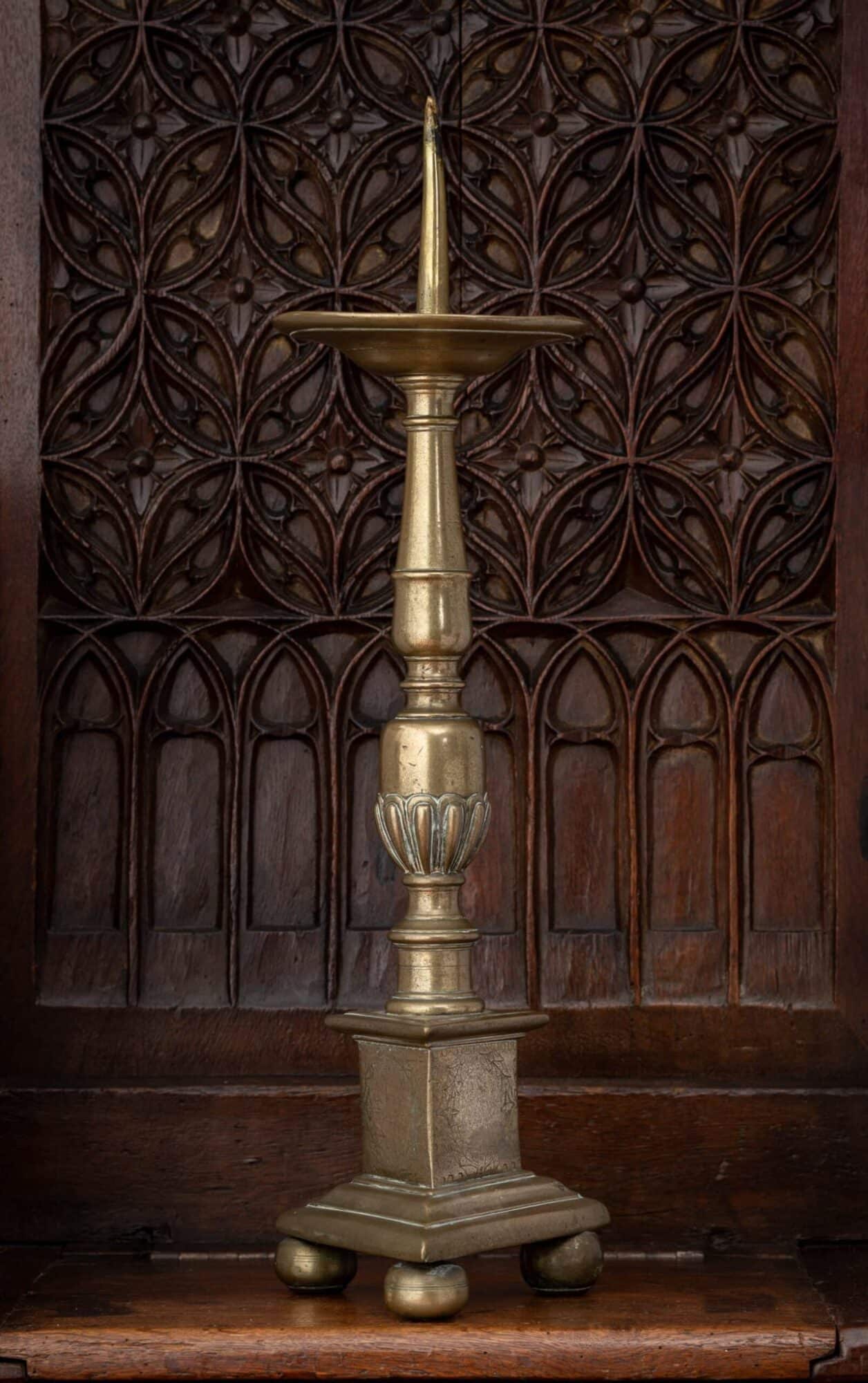 16th Century Italian Brass Pricket Candlestick