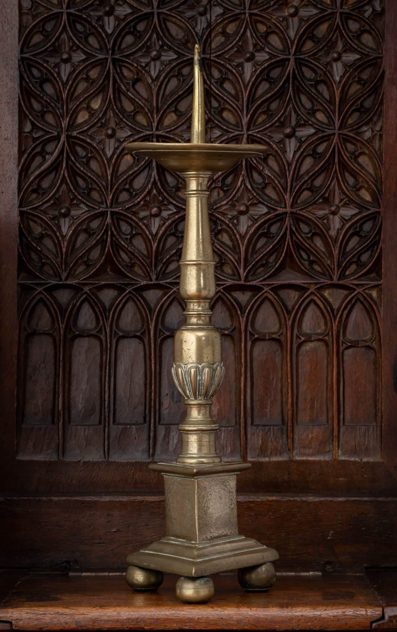 16th Century Italian Brass Pricket Candlestick