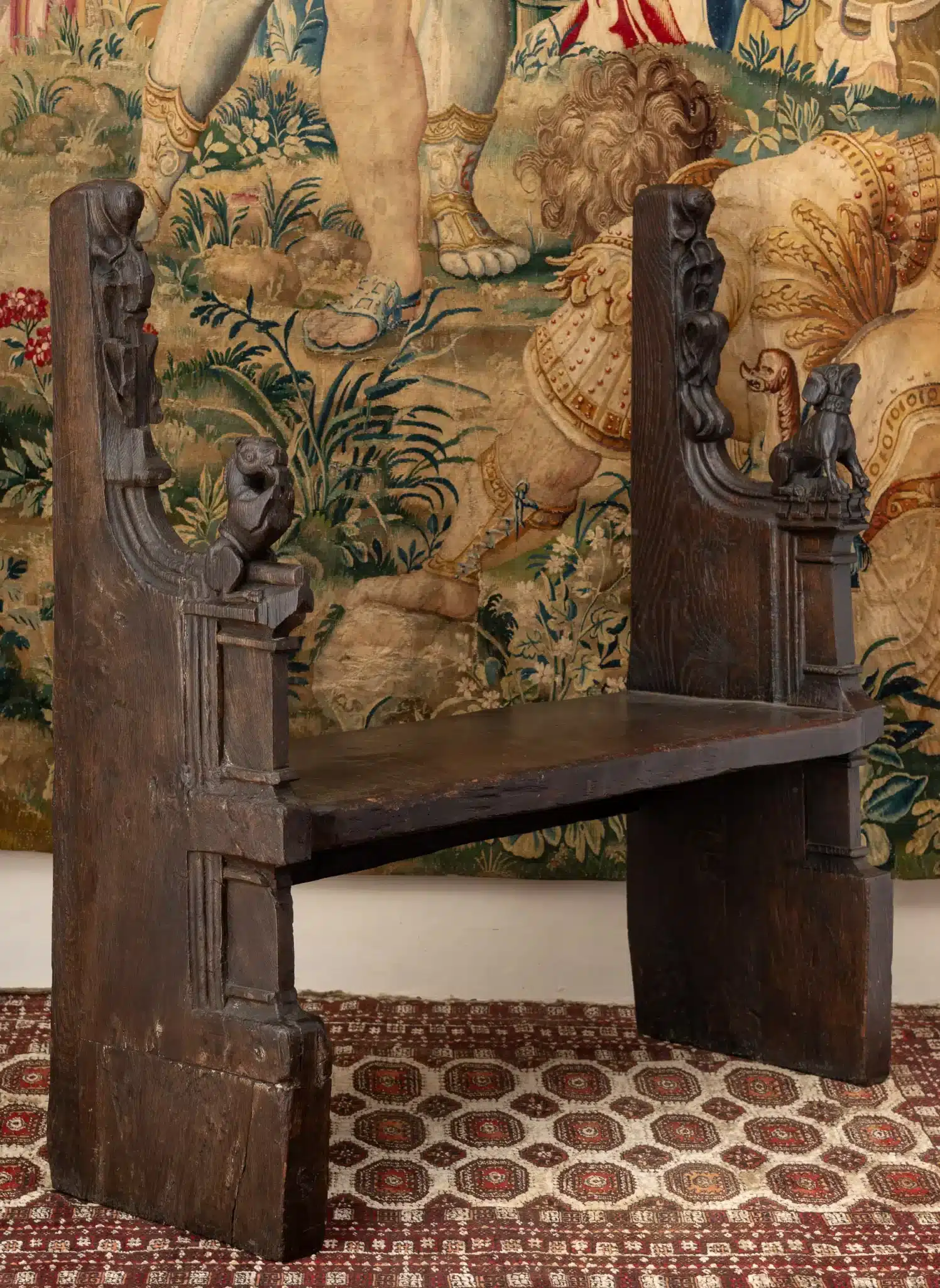 English Medieval oak pew