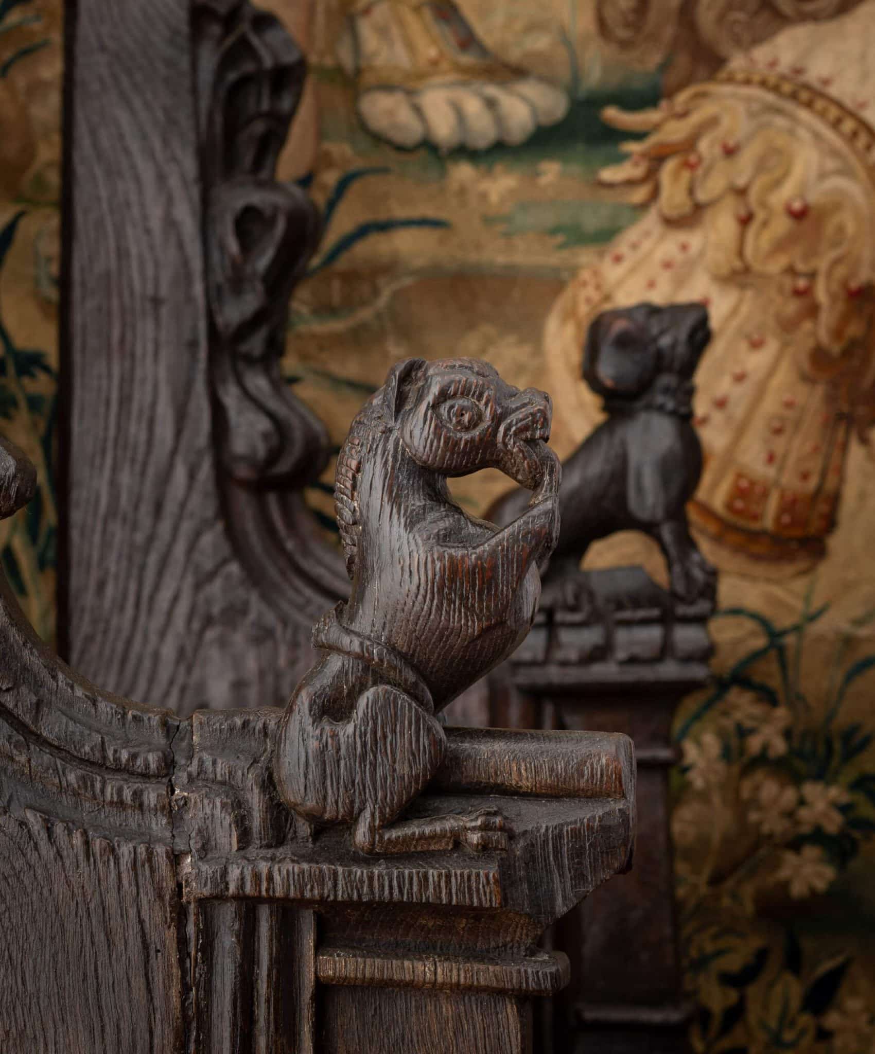 English Medieval oak pew