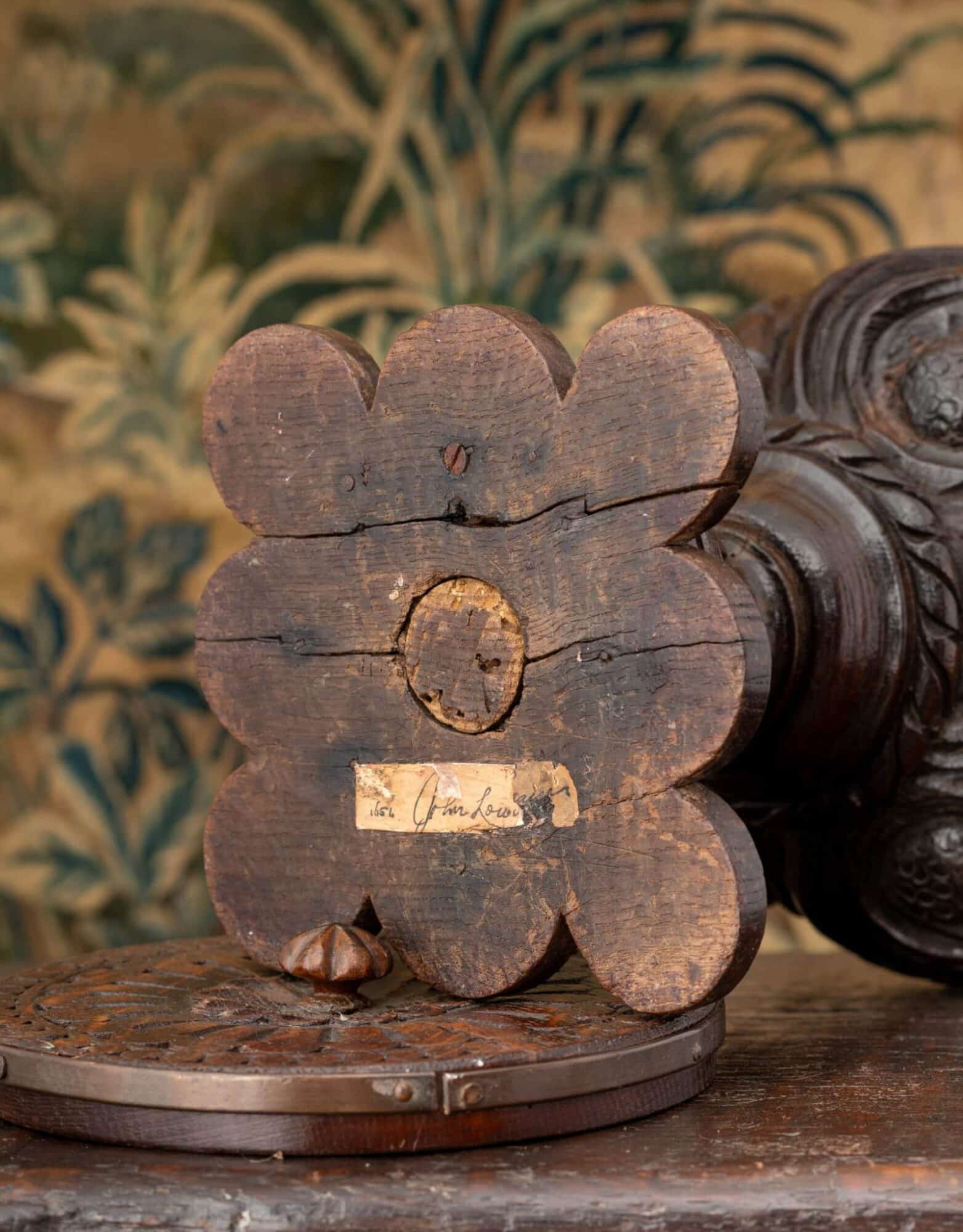 Elizabeth I carved oak wassail bowl or communal chalice