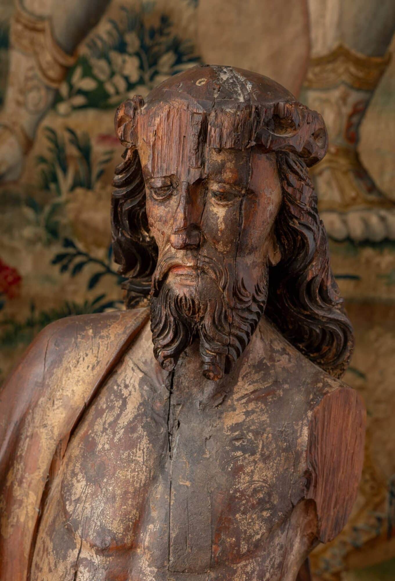 Late Gothic oak sculpture of Christ