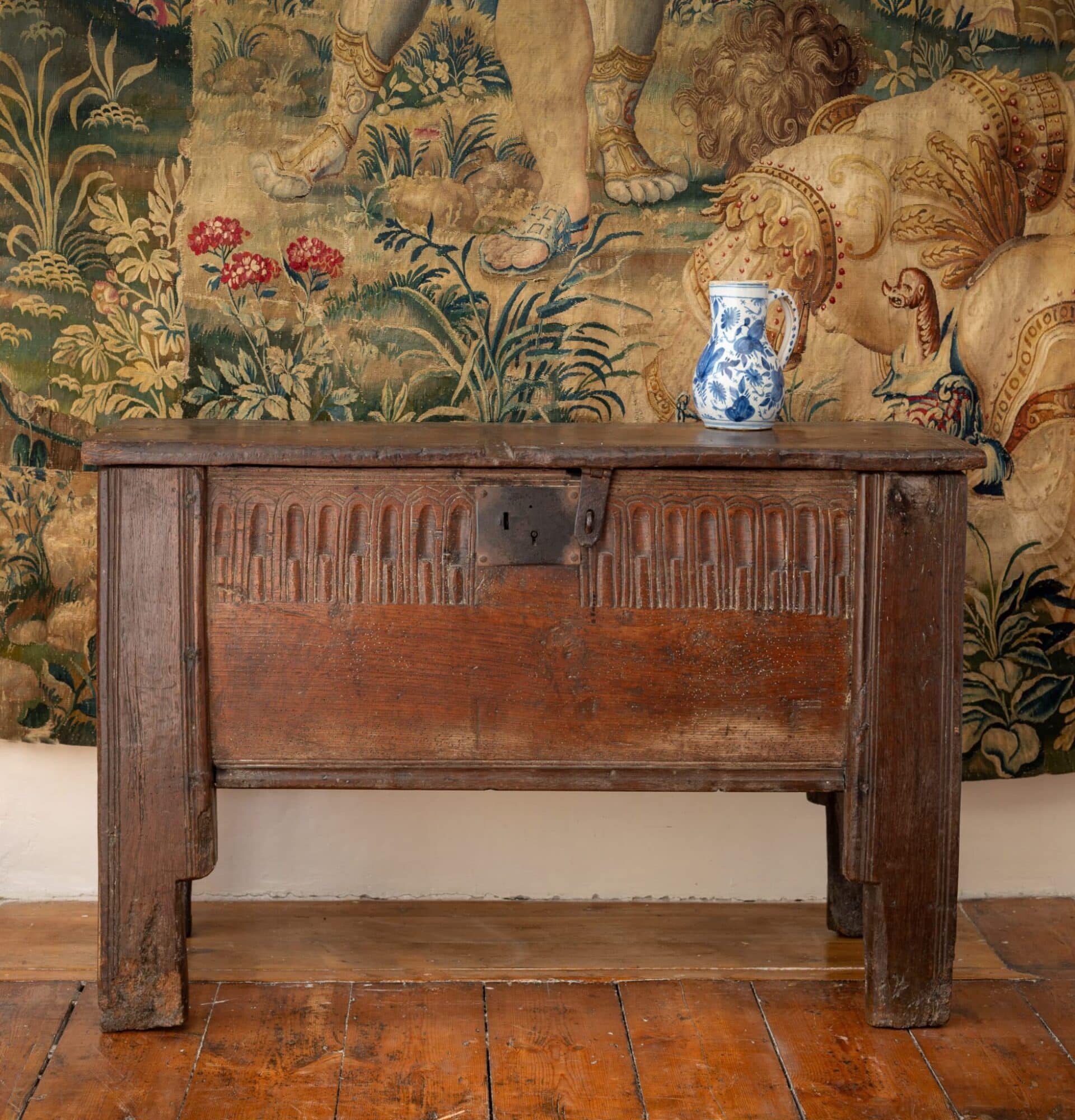 Early Tudor Welsh Black Mountains Oak Chest