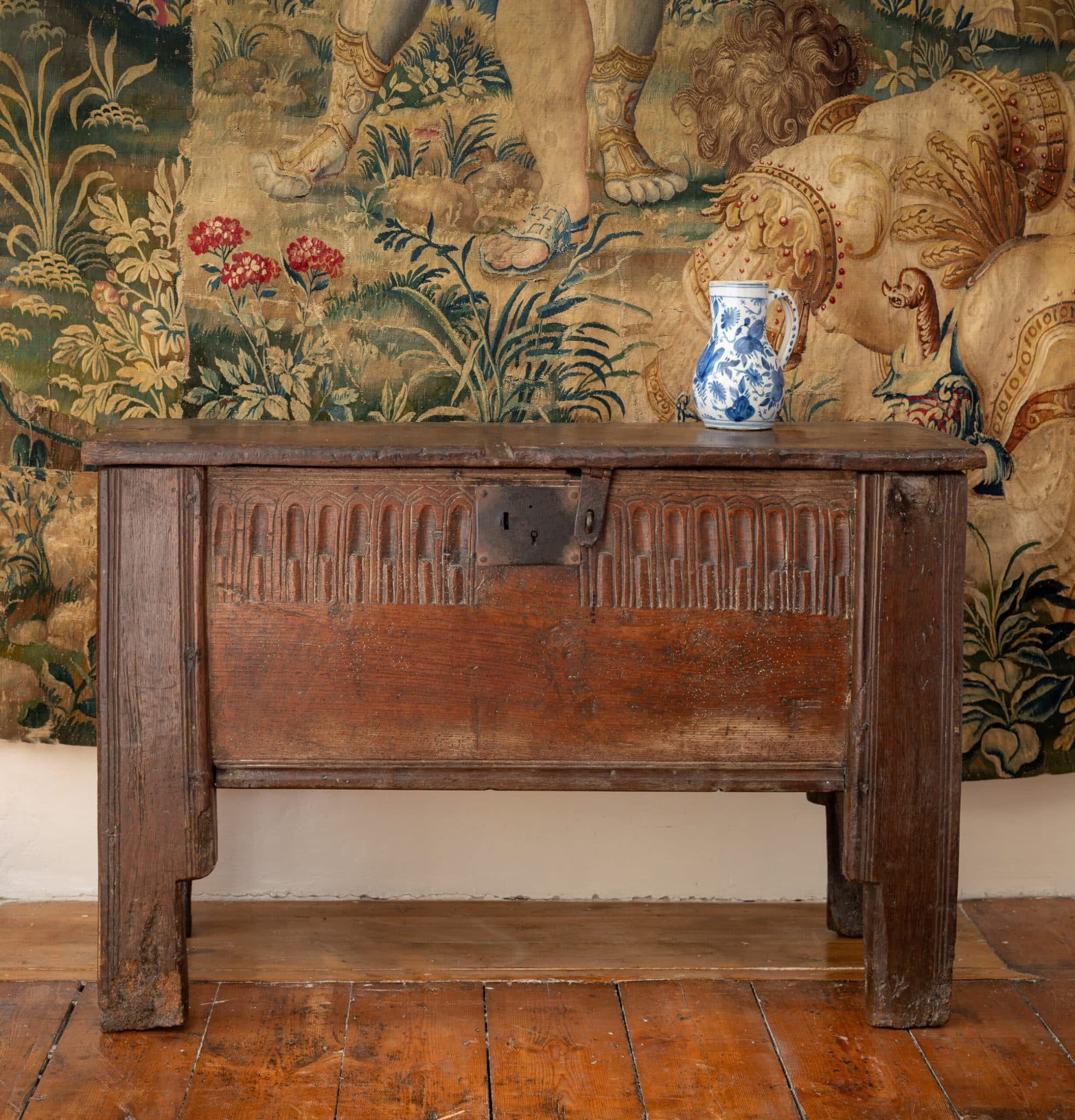 Early Tudor Welsh Black Mountains Oak Chest