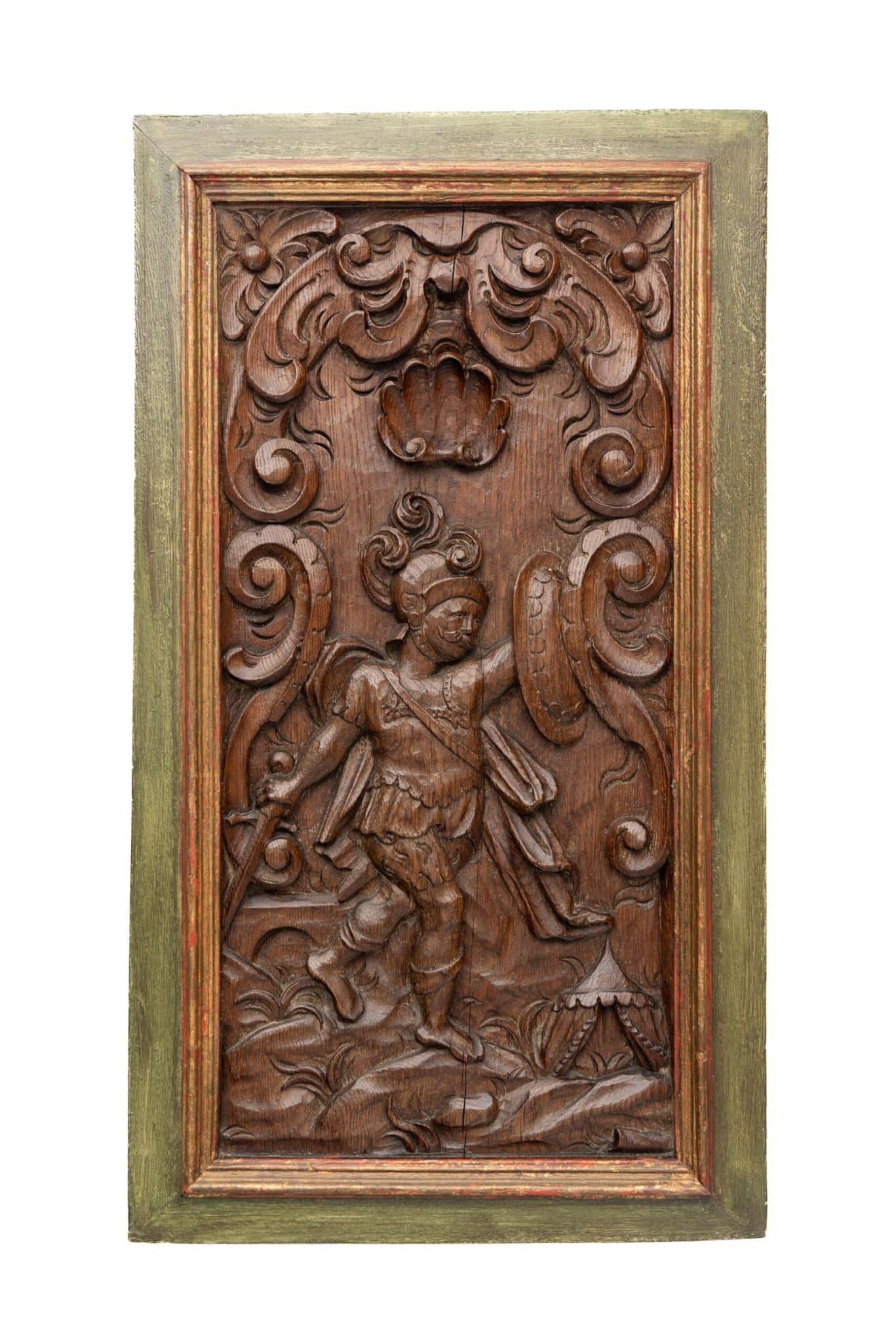 Pair of Renaissance Carved Oak Panels