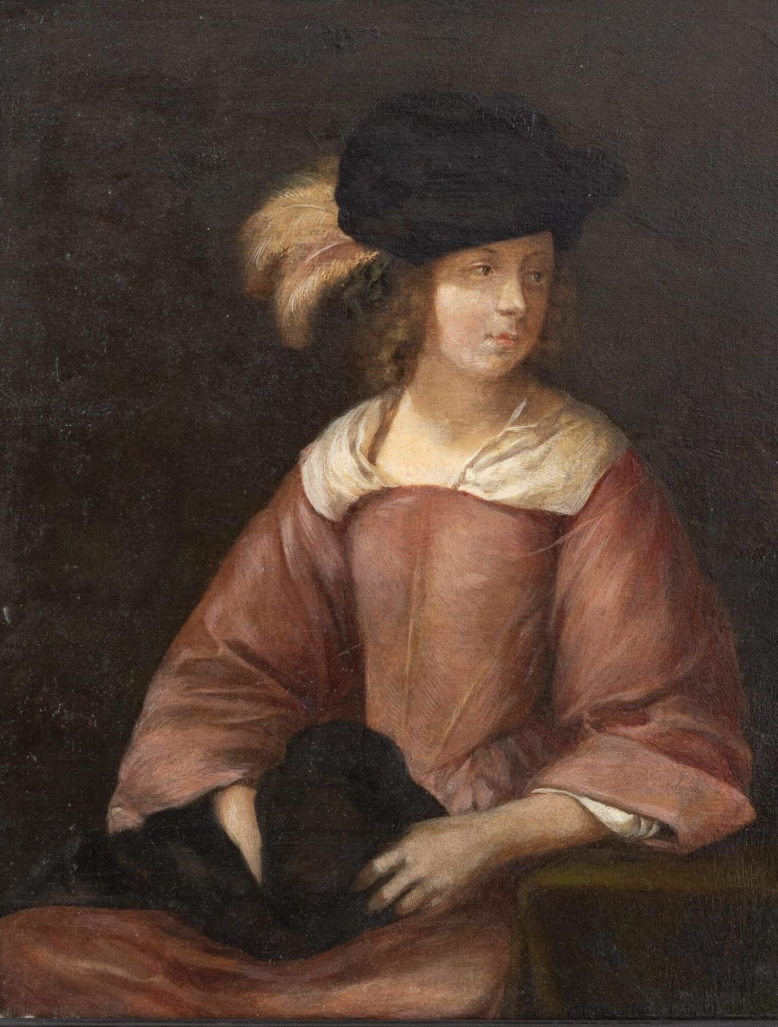 Portrait of a Lady with a Feathered Hat