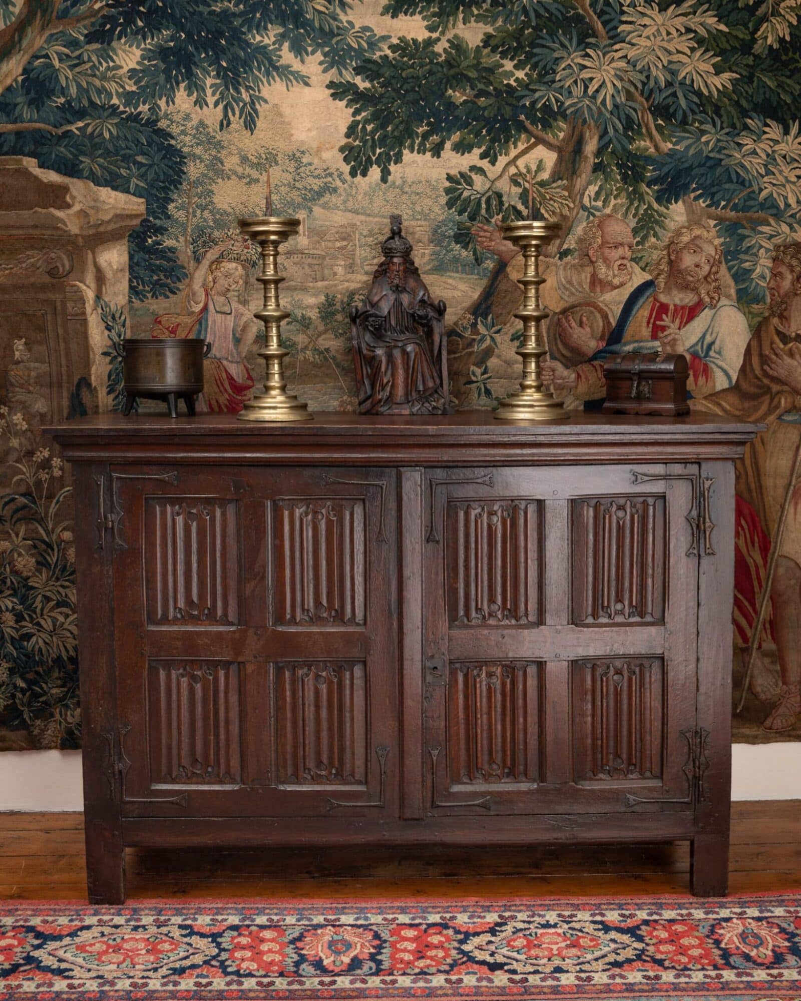 Late Gothic Oak Linenfold Cupboard