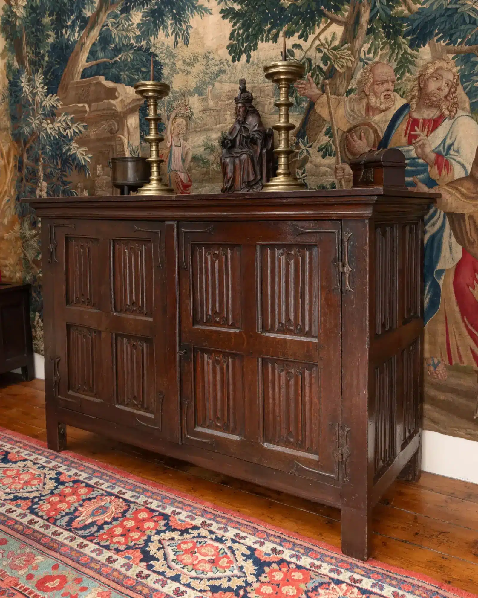 Late Gothic Oak Linenfold Cupboard