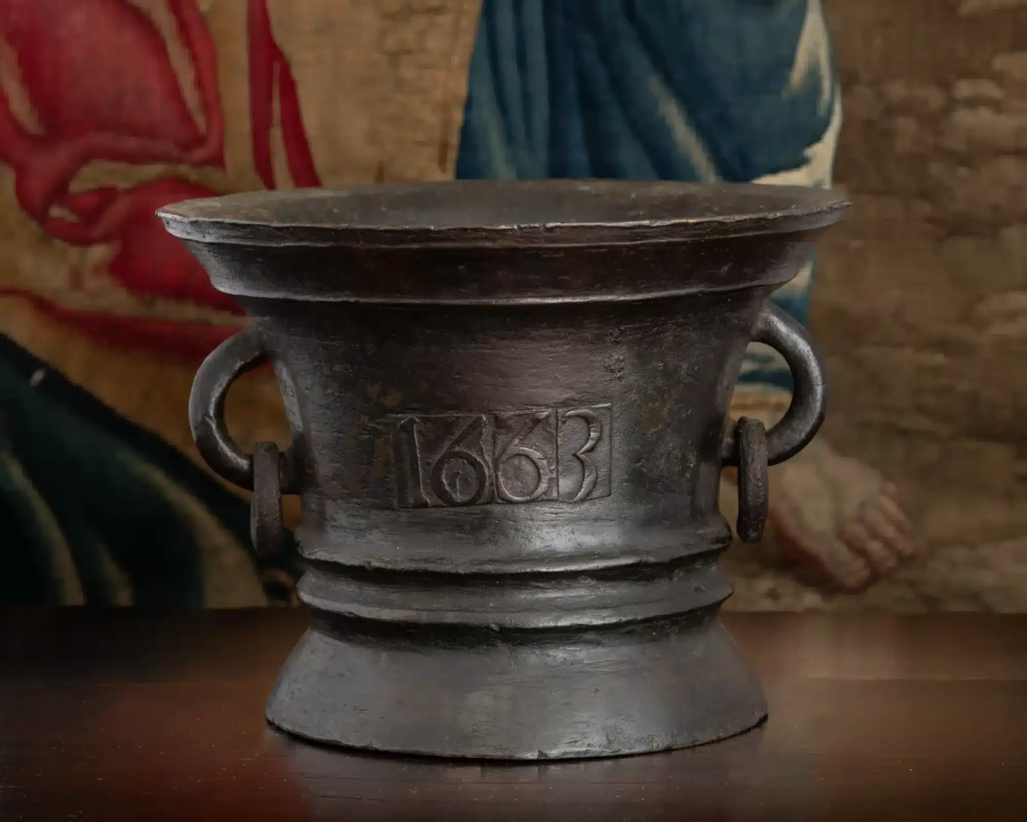 17th century dated bronze mortar