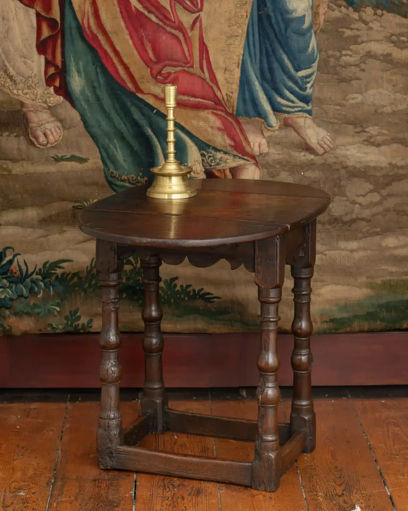 James I joined oak stool-table