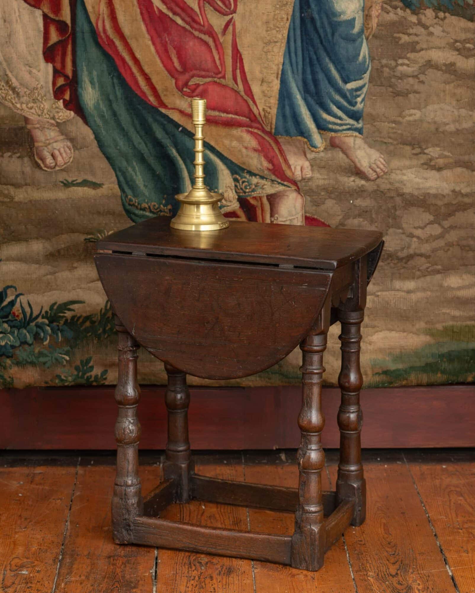 James I joined oak stool-table