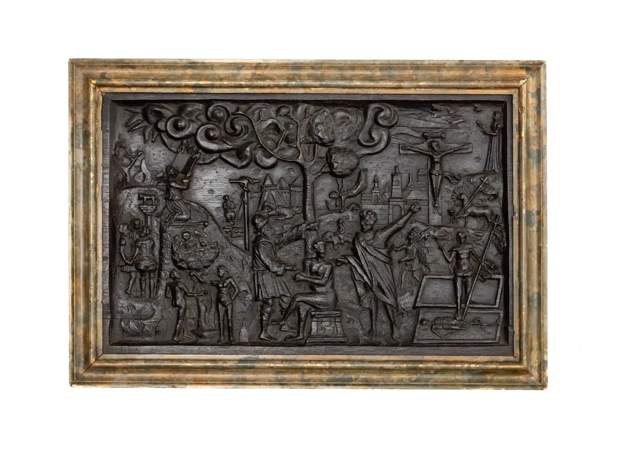 Renaissance carved oak panel