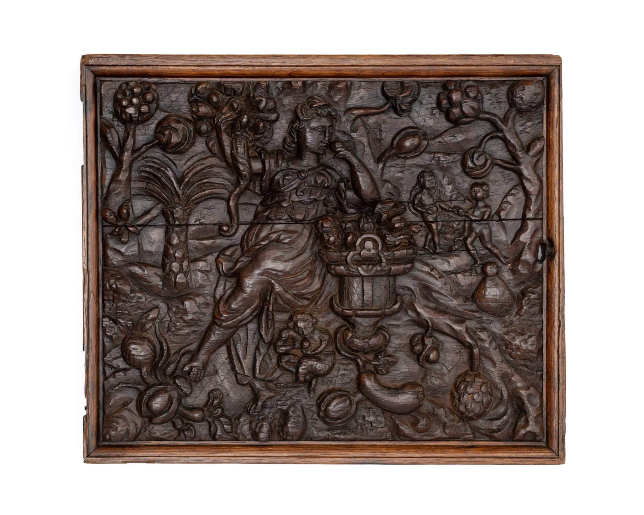 A Pair of Richly Carved Flemish Renaissance Oak Panels