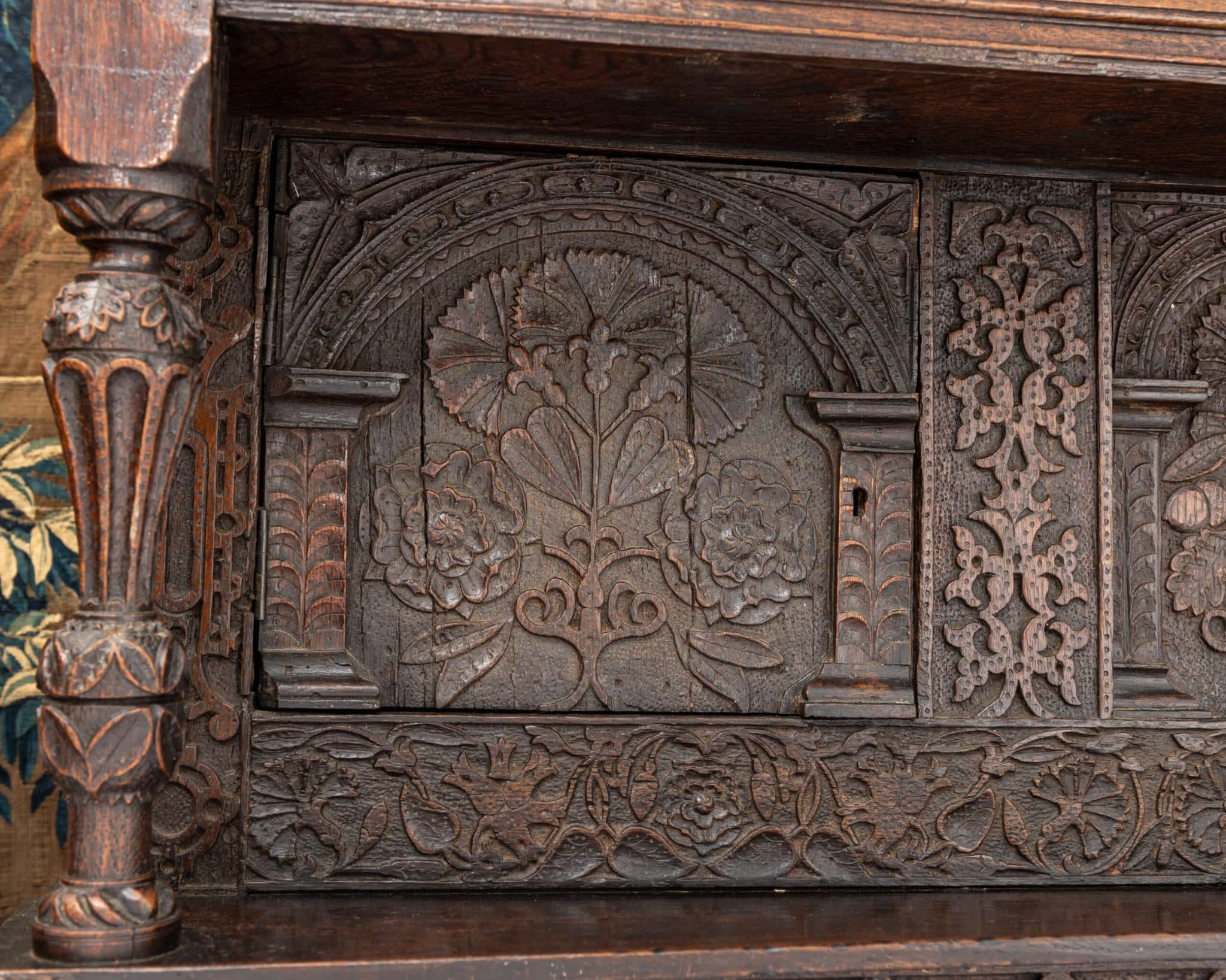 Elizabeth I Oak Press Cupboard