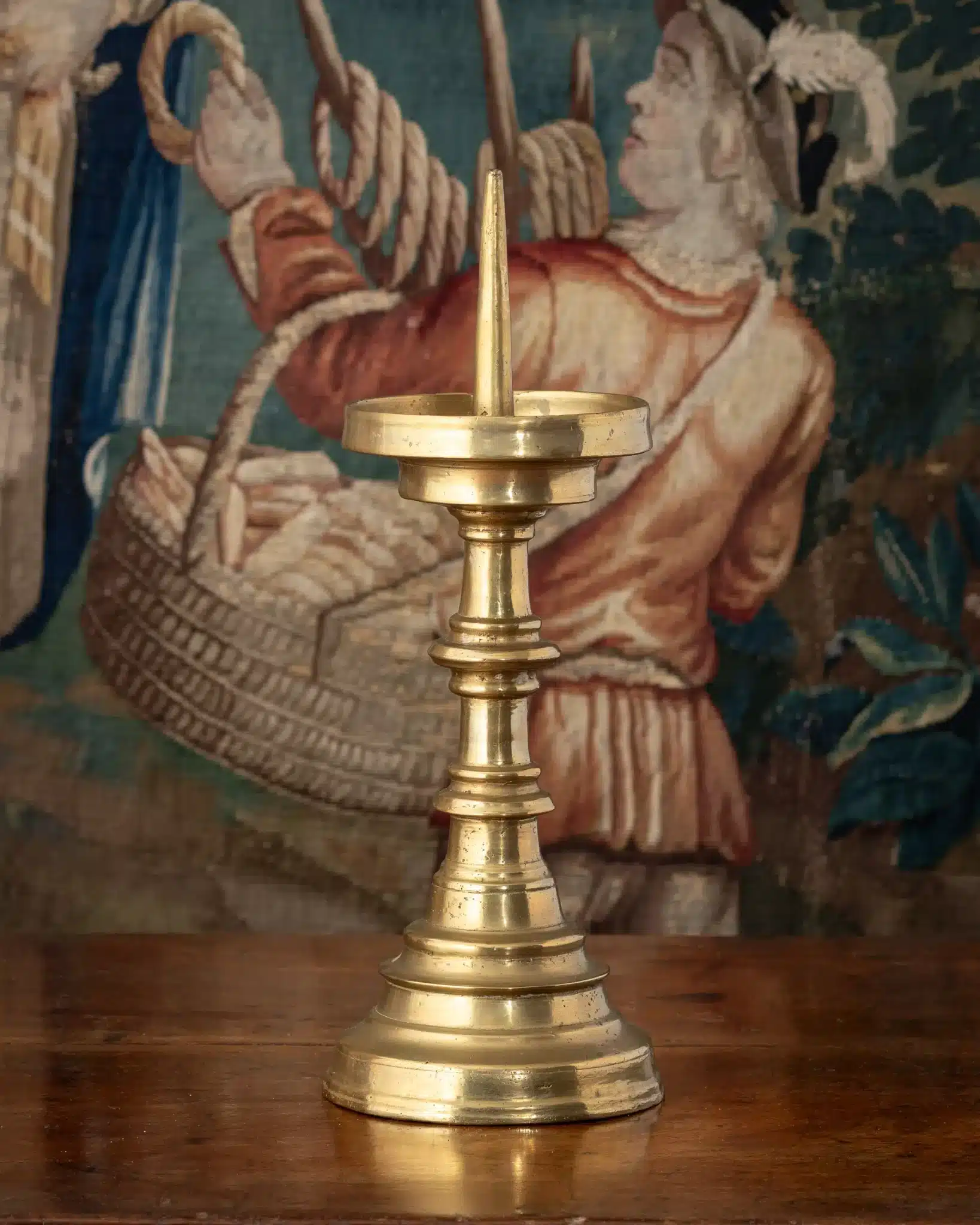 Late Gothic brass candlestick