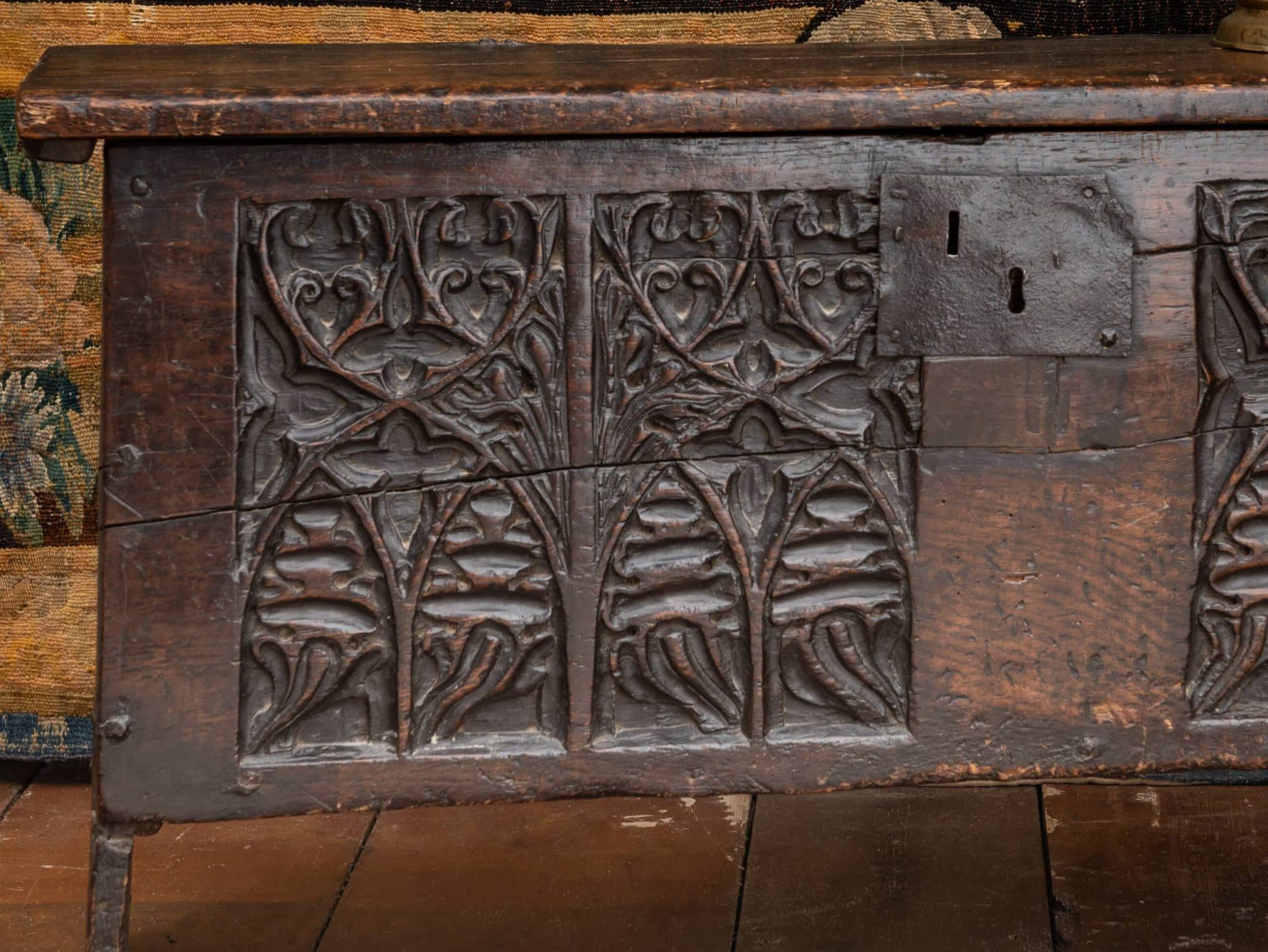 Henry VII / early Henry VIII Boarded Oak Chest