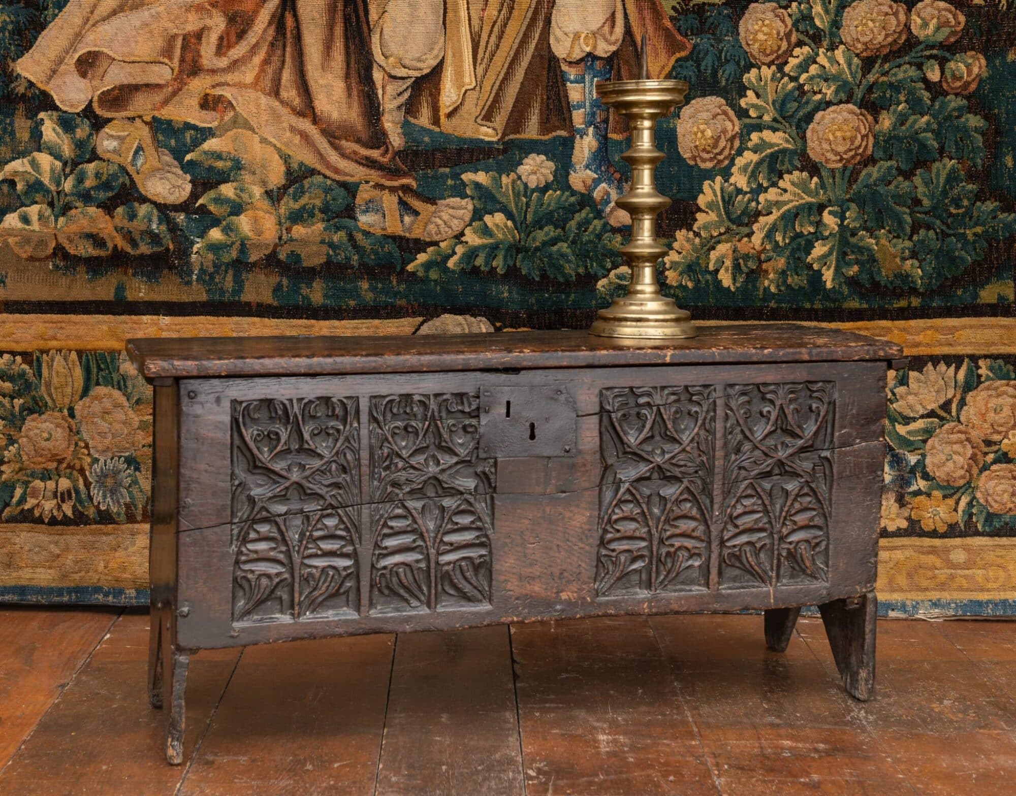 Henry VII / early Henry VIII Boarded Oak Chest