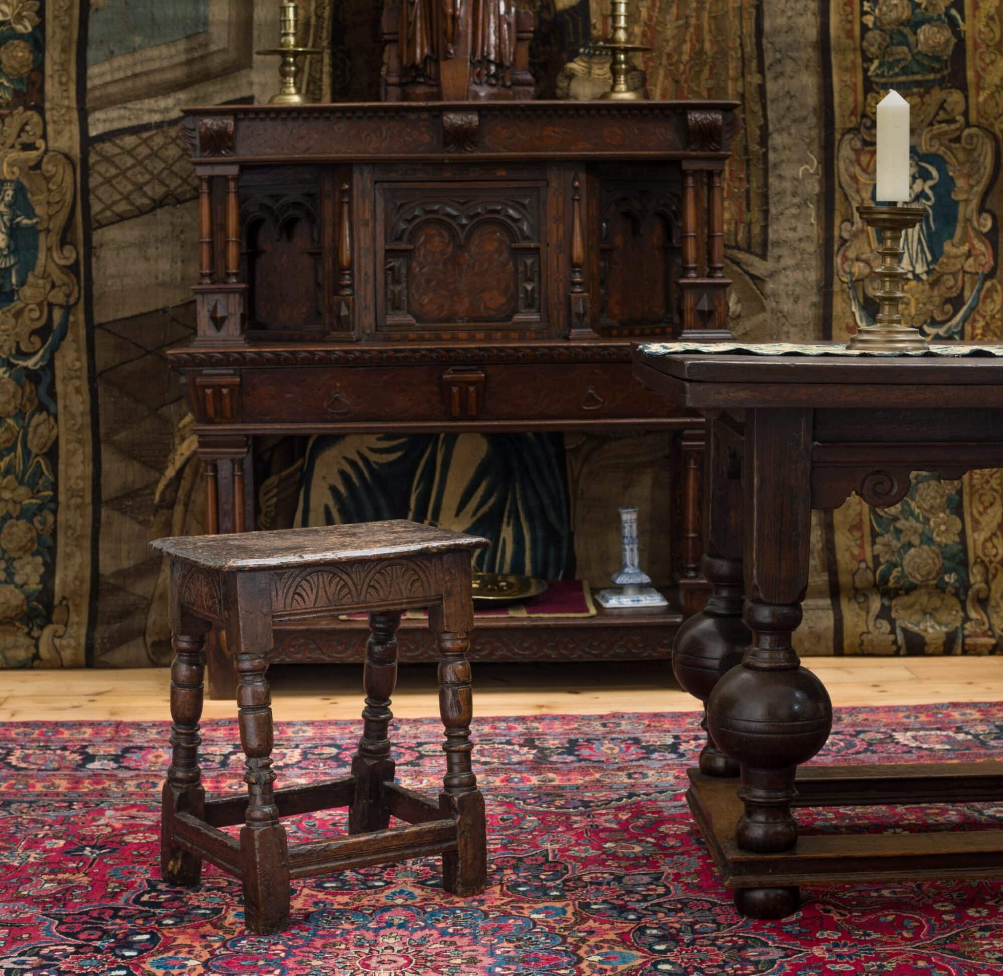 Charles I joined oak stool