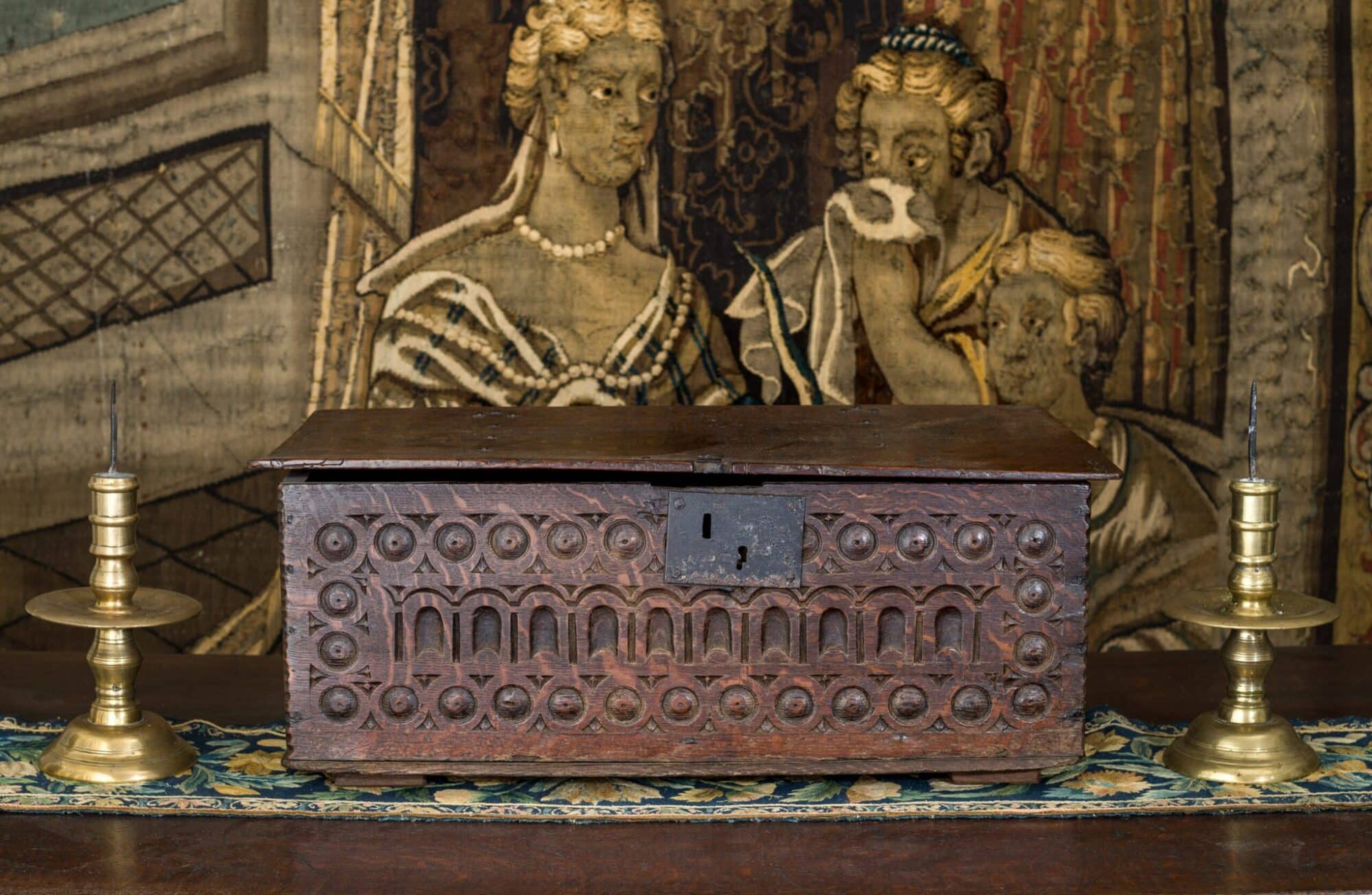 Welsh oak carved box