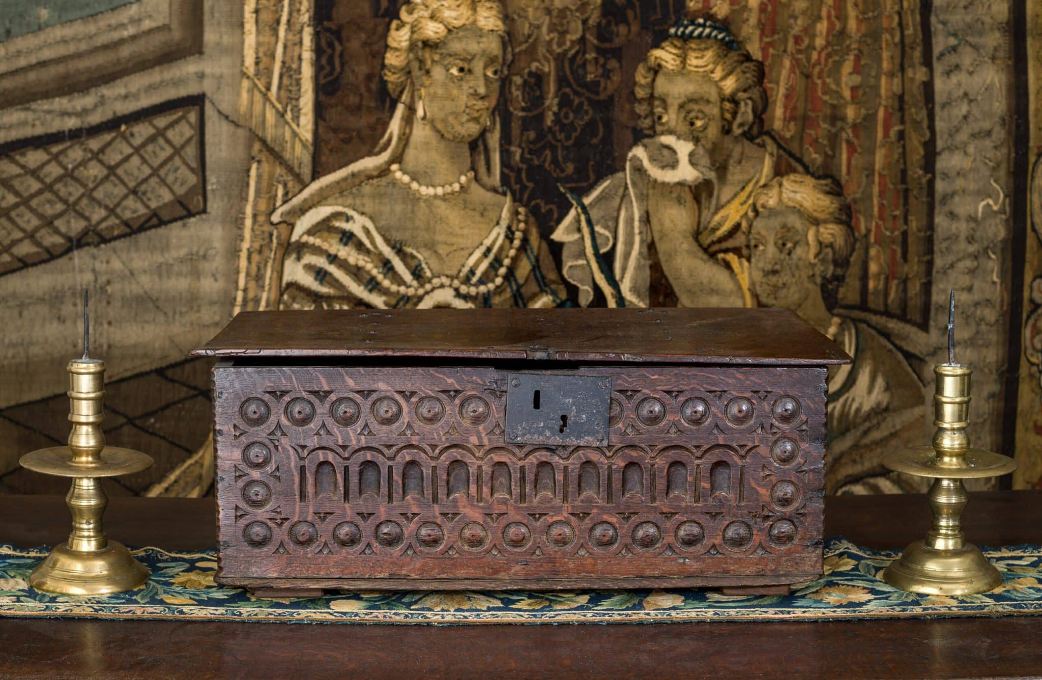 Welsh oak carved box