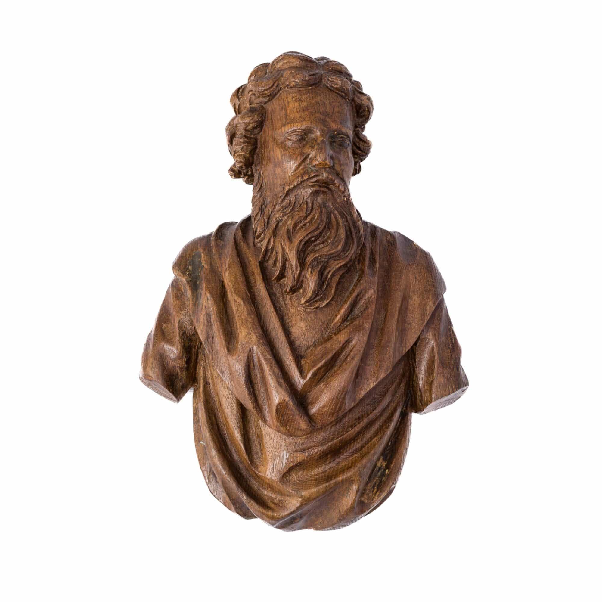 Renaissance carved Saints heads