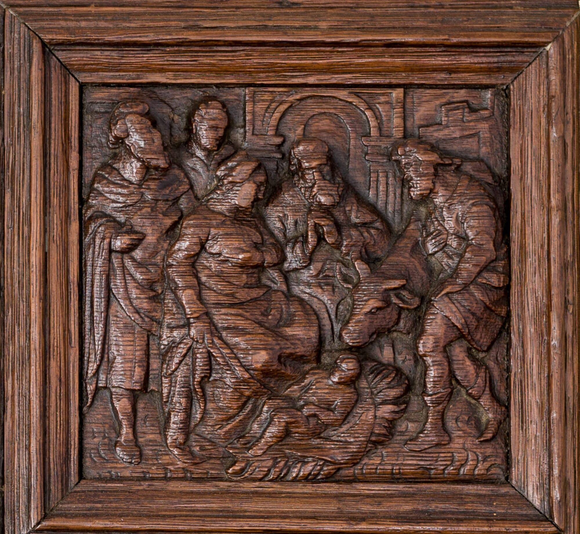 Renaissance carved oak panels