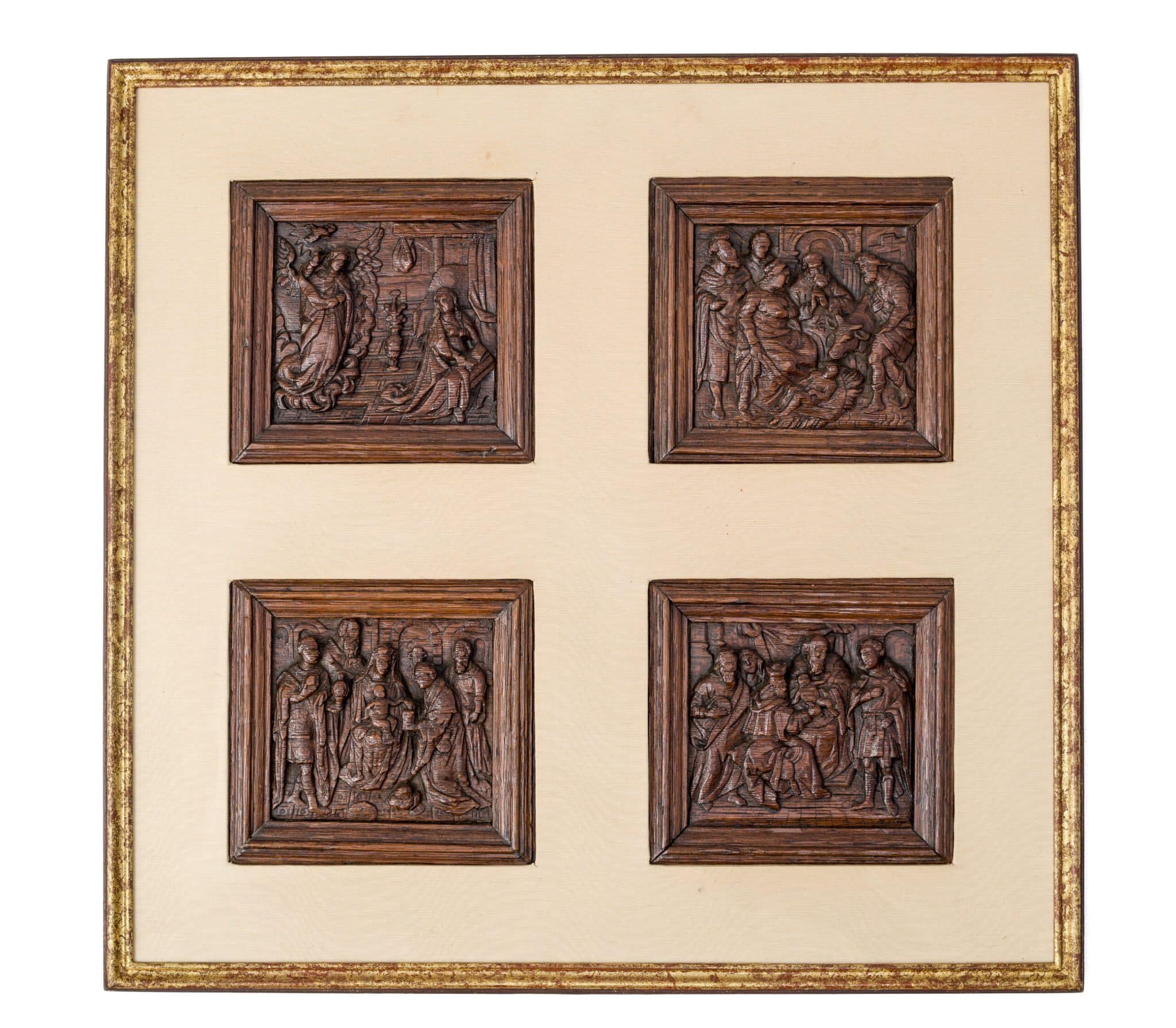 Renaissance carved oak panels